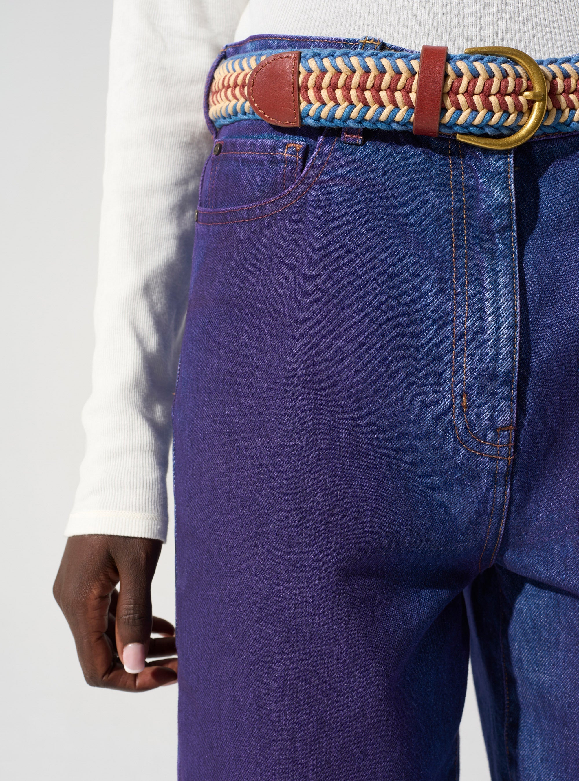 High waisted straight pants