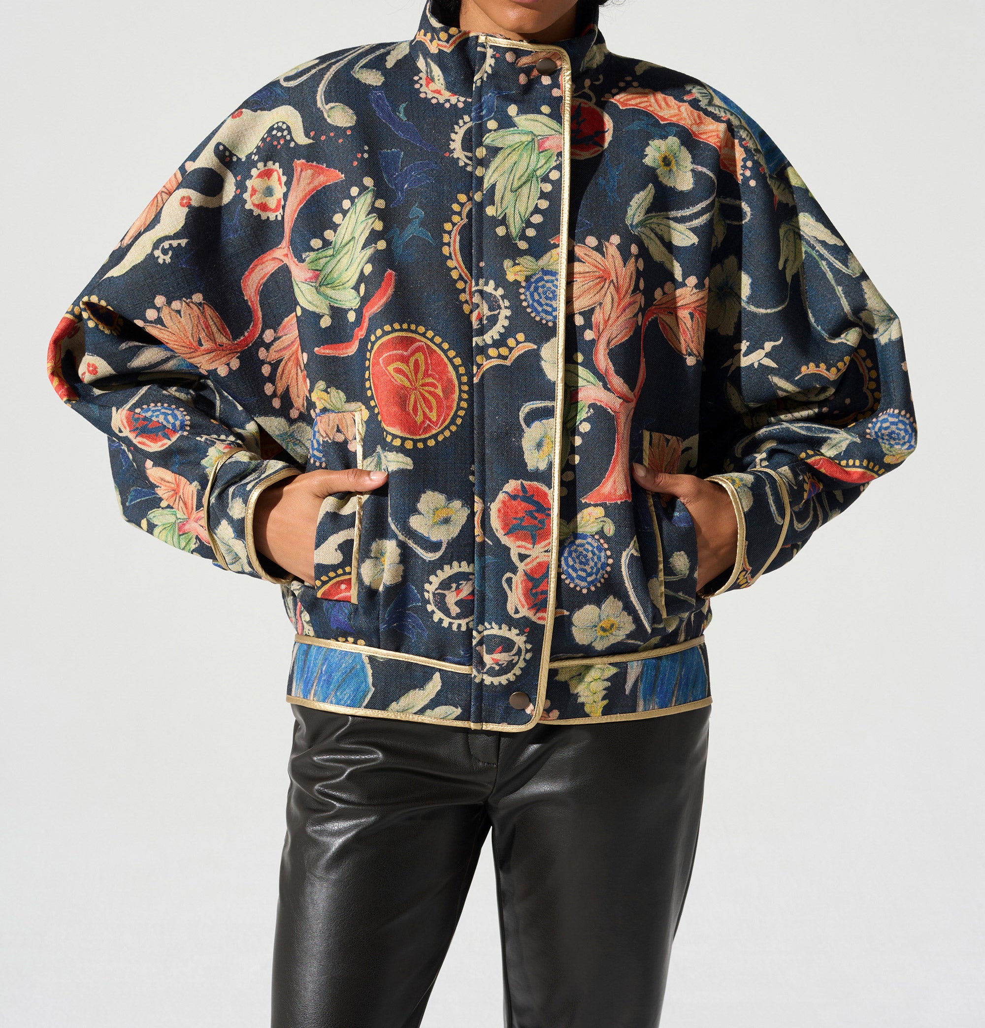 Blouson oversize col montant
