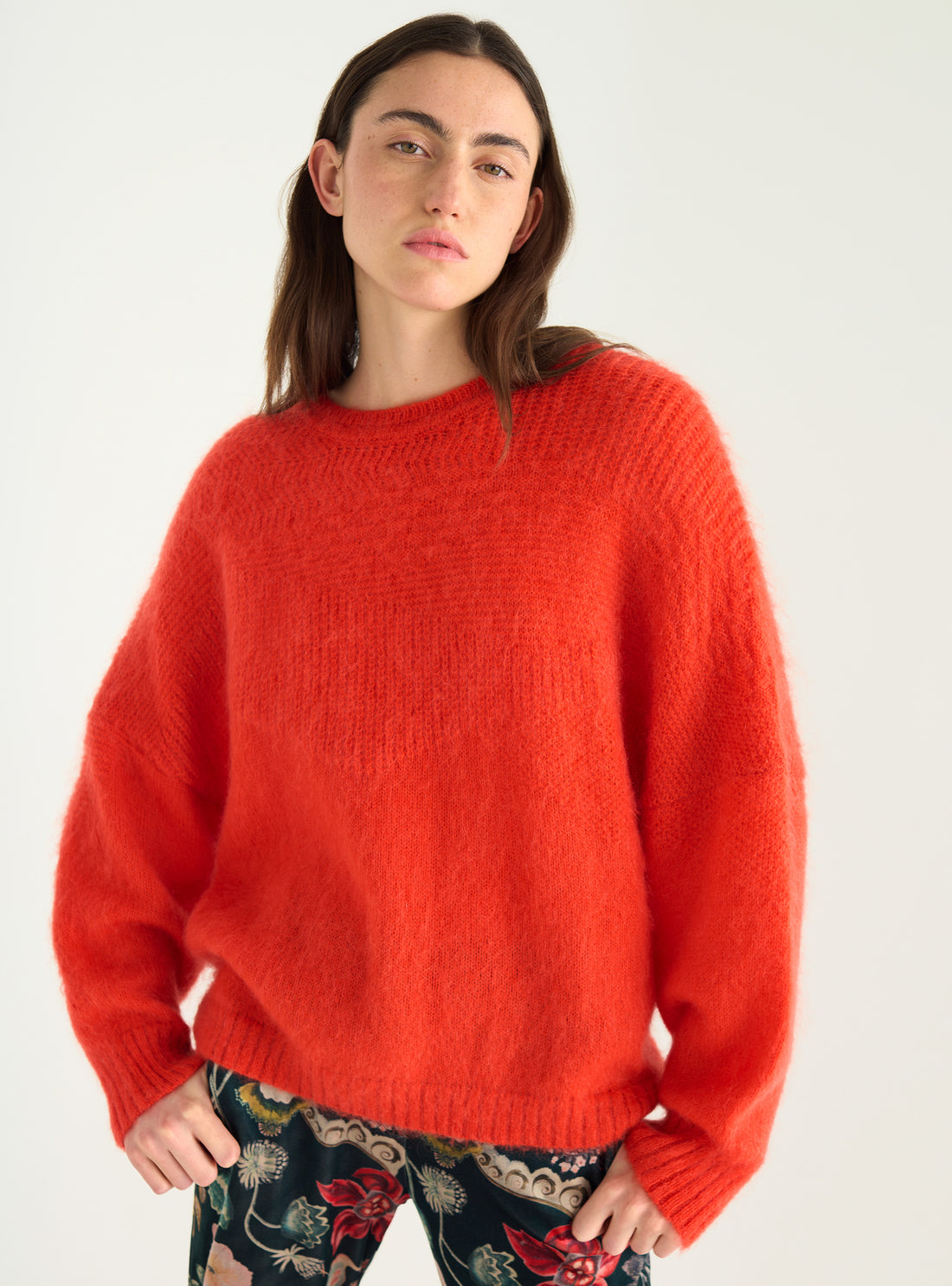 Pull en mohair brossé