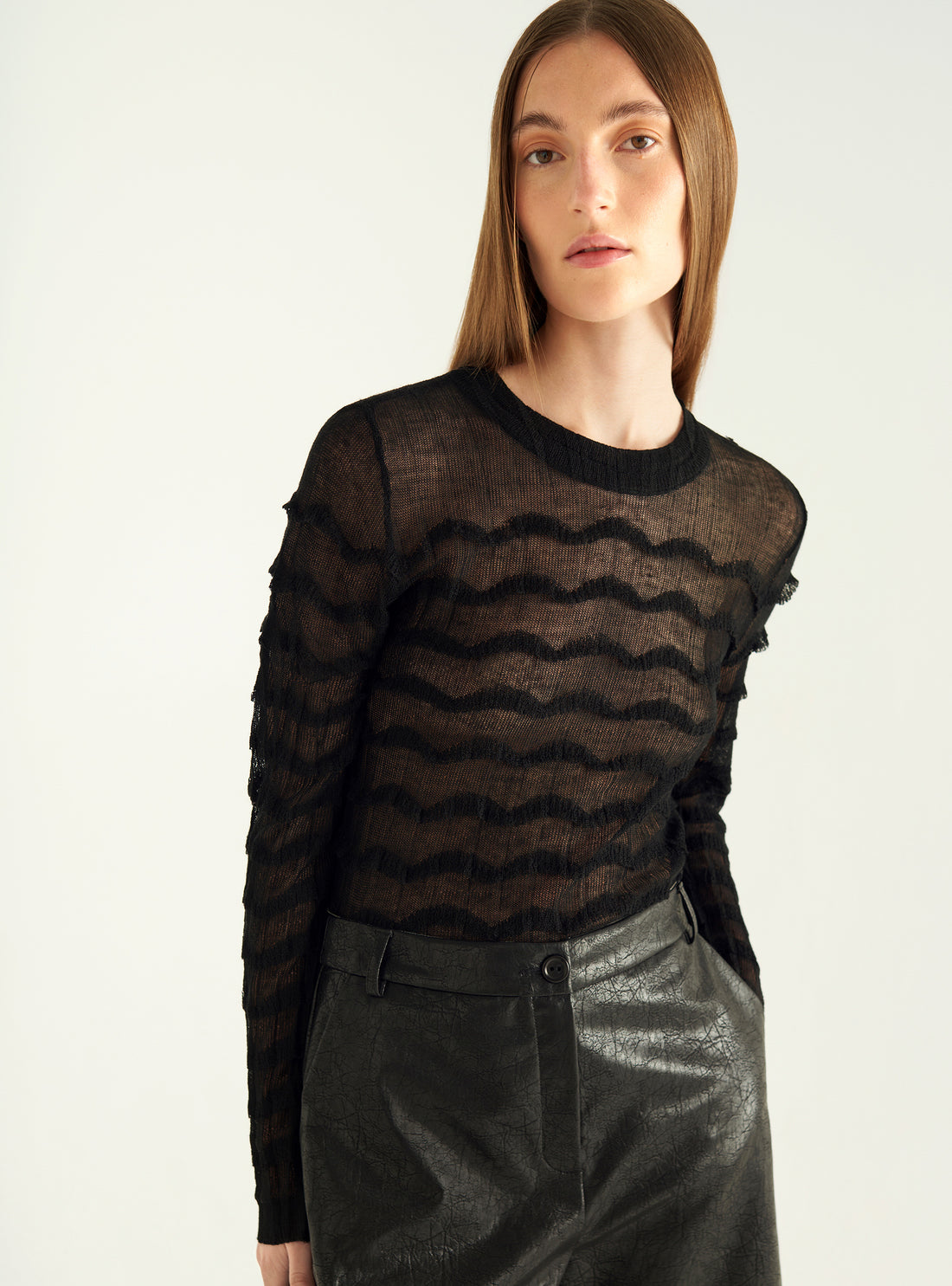 Pull en maille dentelle