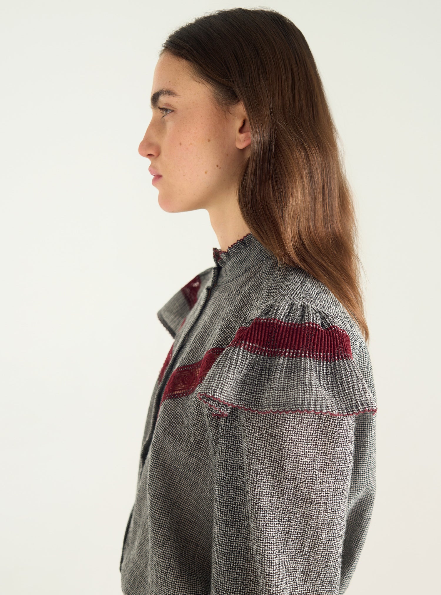 Chemise en laine et coton