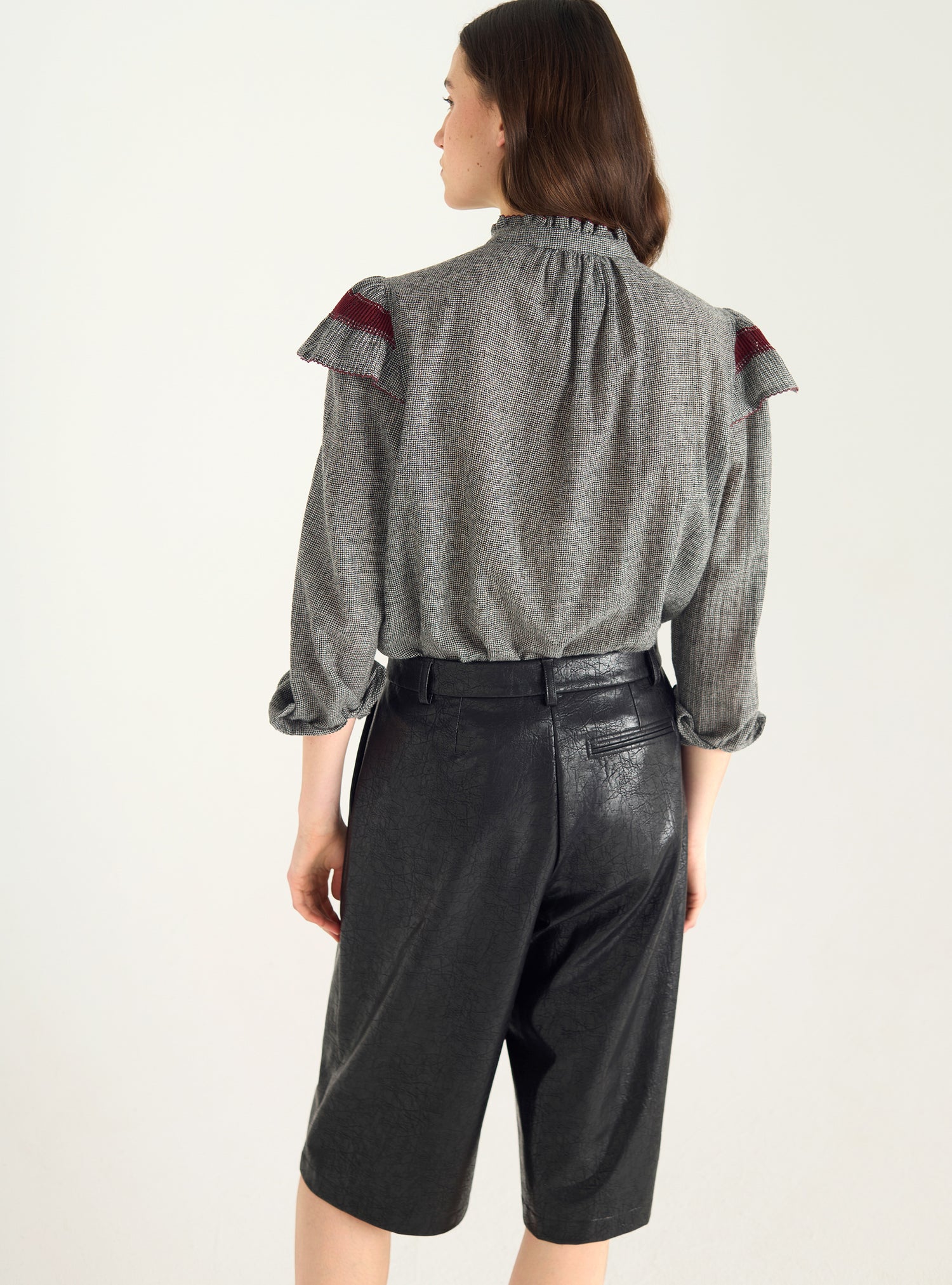 Chemise en laine et coton