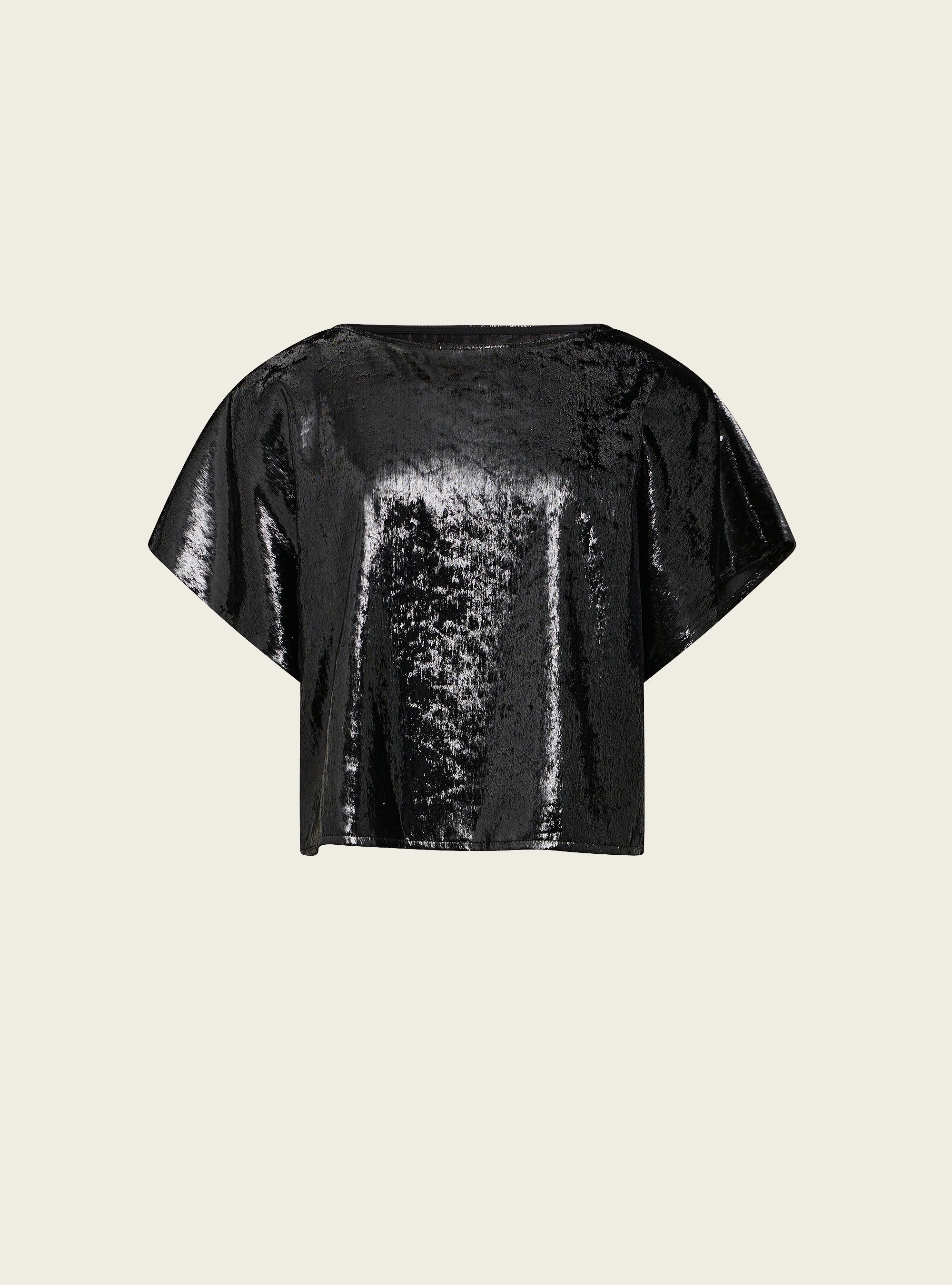 Blouse trapèze en velours fluide Cotélac