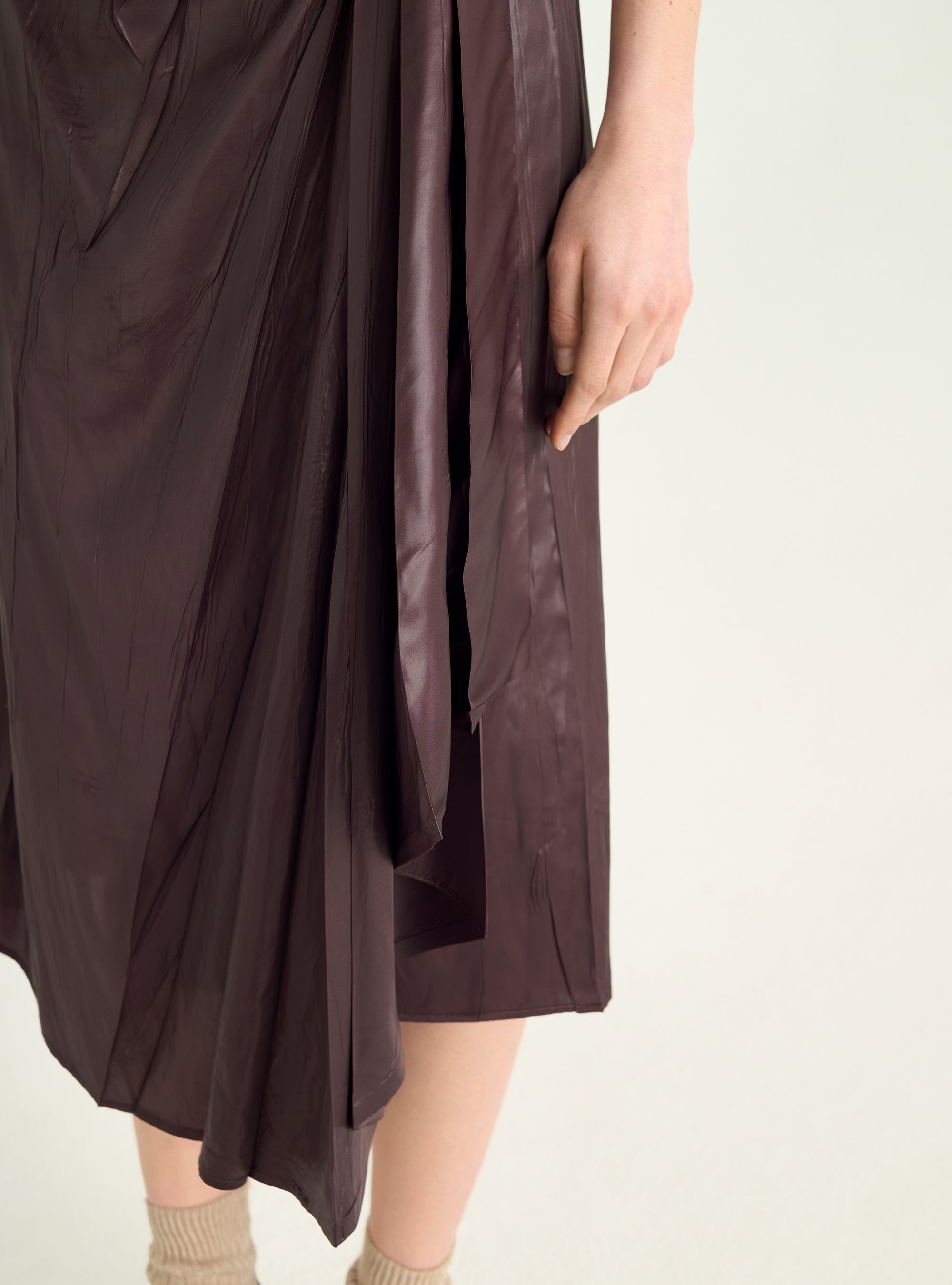 Faltenrock aus Satin