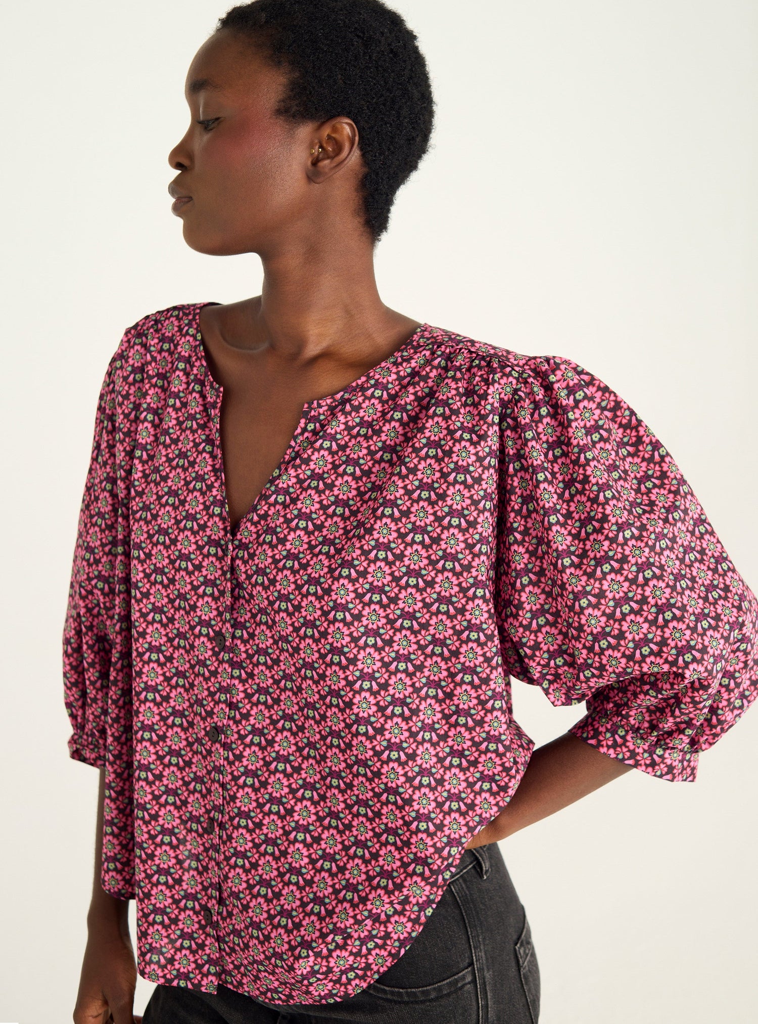 Chemise à manches ballon