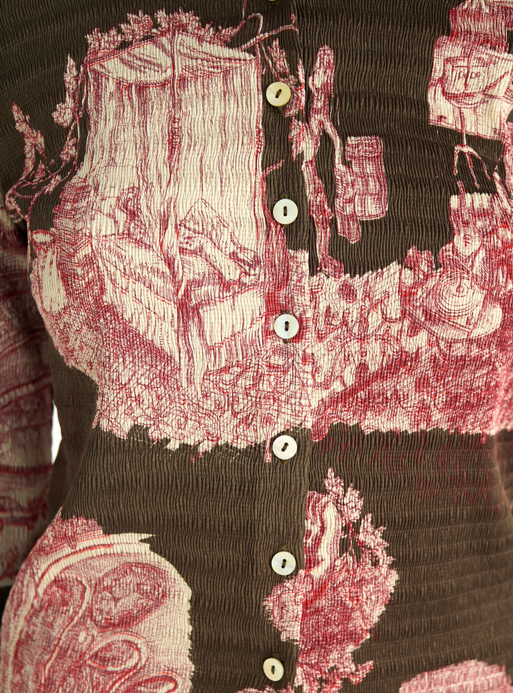 Chemise ajustée bouillonné
