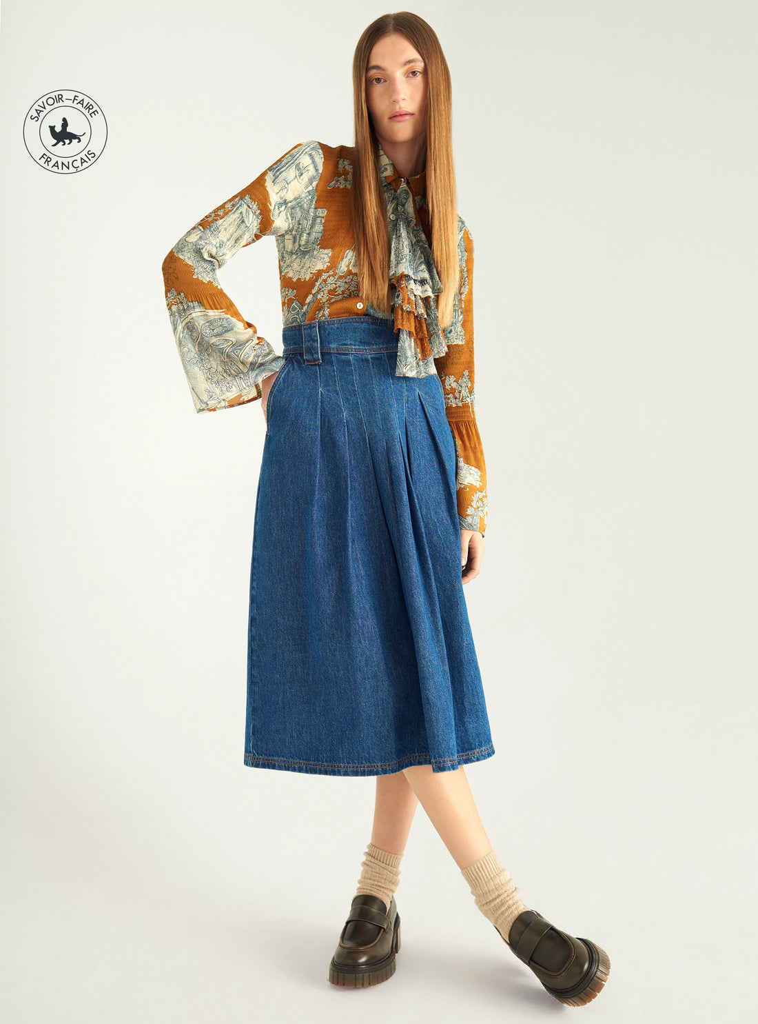 Chemise ajustée bouillonné