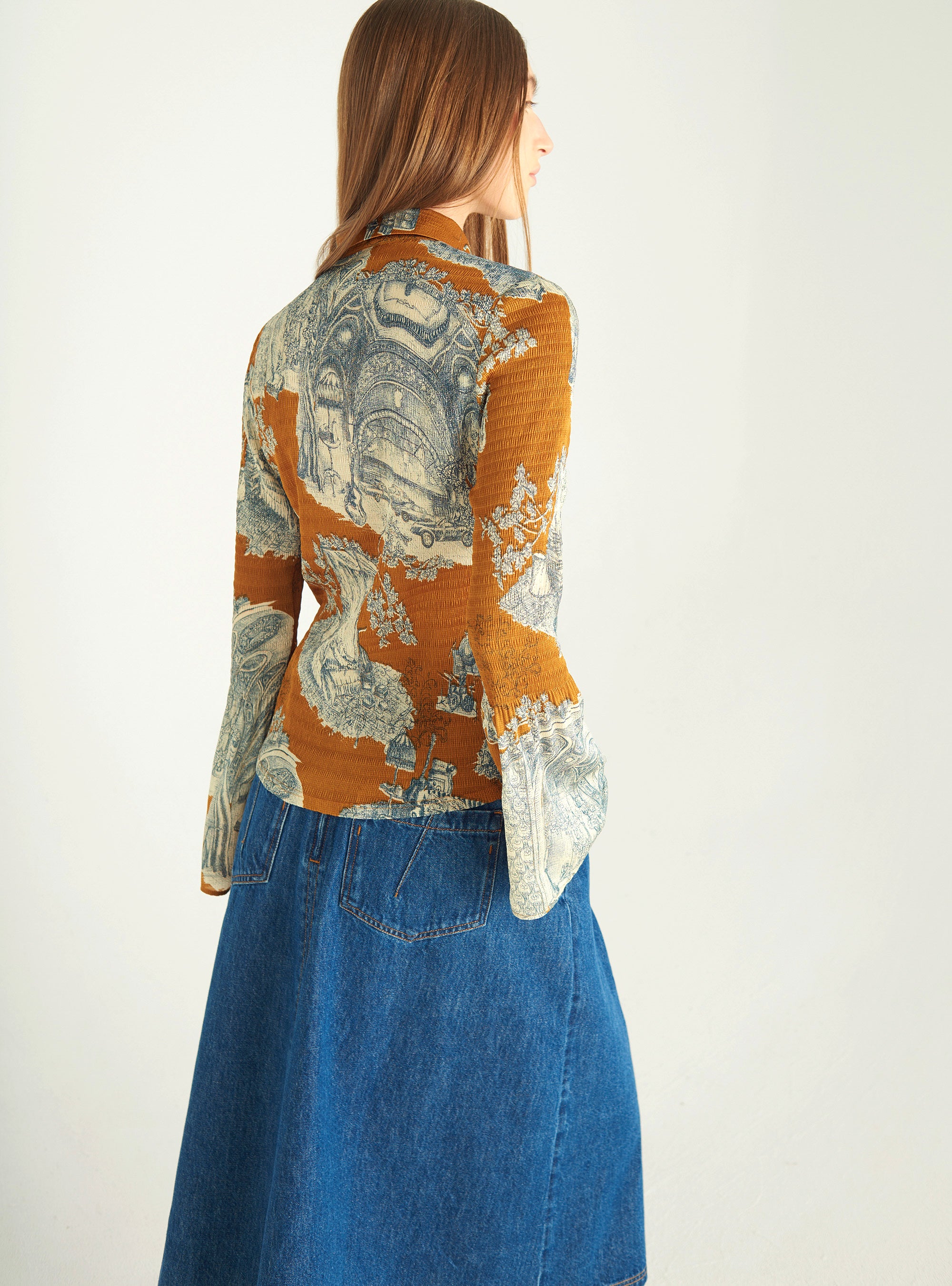 Chemise ajustée bouillonné