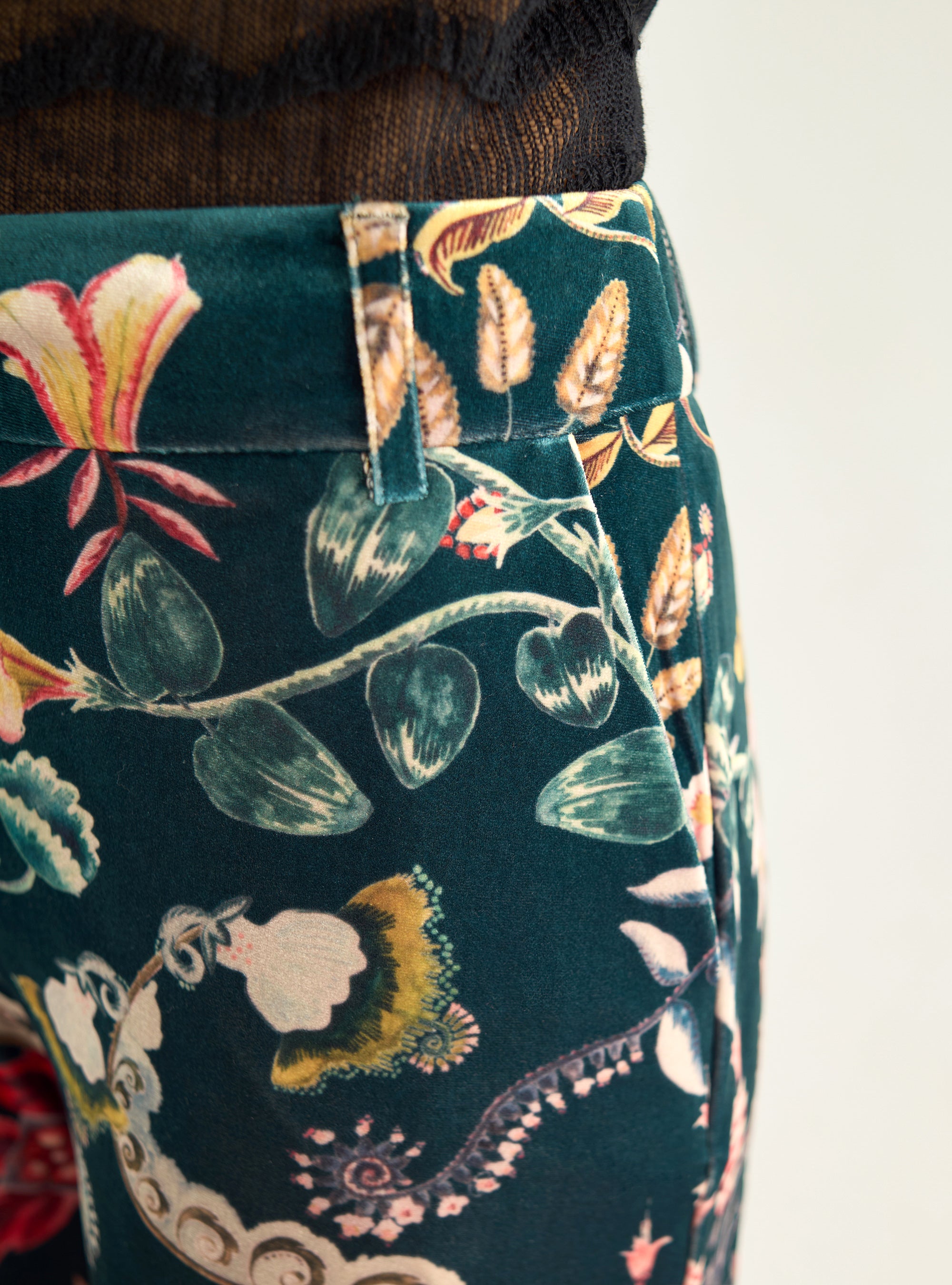 Pantalon en velours imprimé