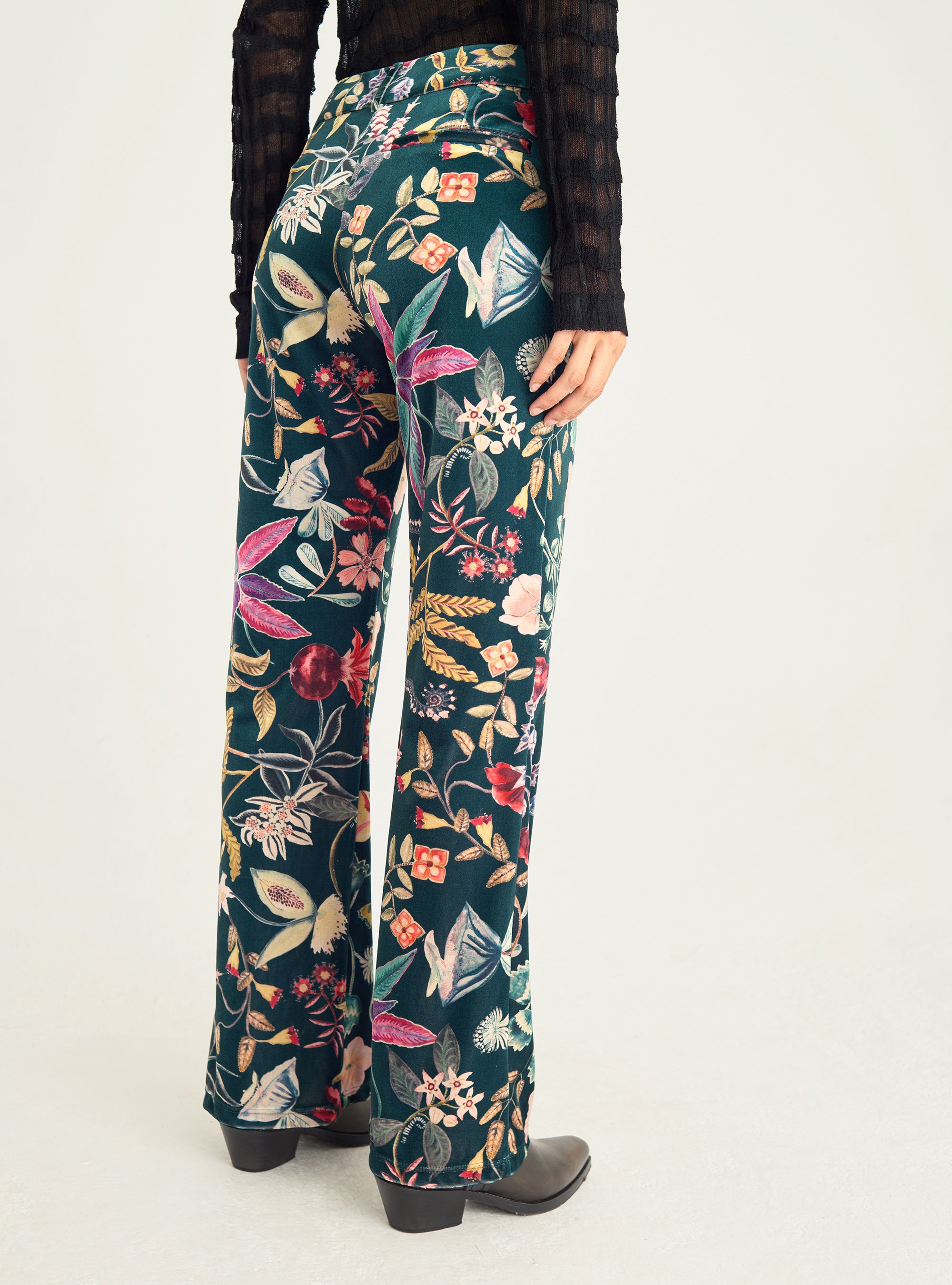 Pantalon en velours imprimé
