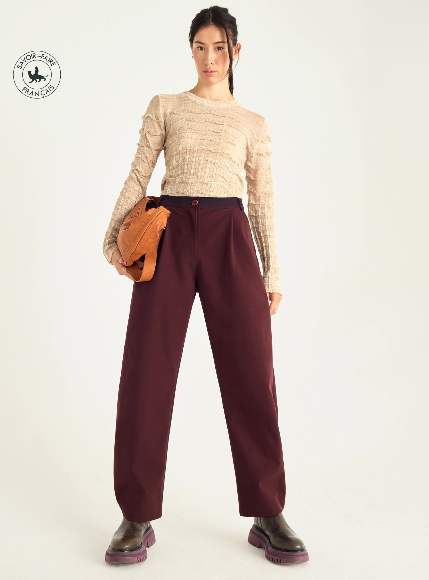 Pantalon coupe barrel