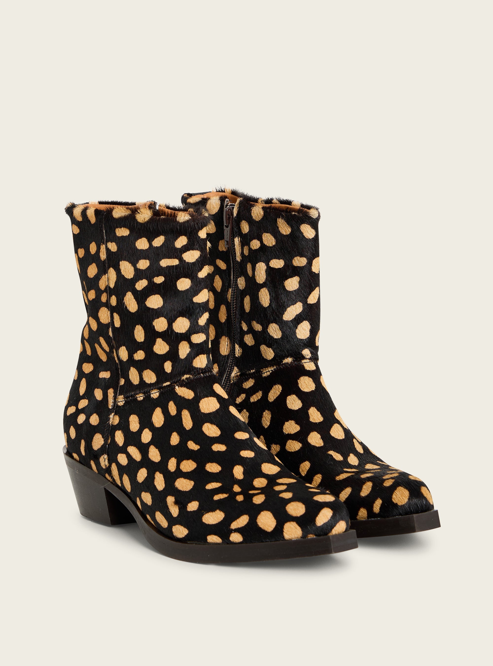 Bottines en cuir imprimé animalier Cotélac