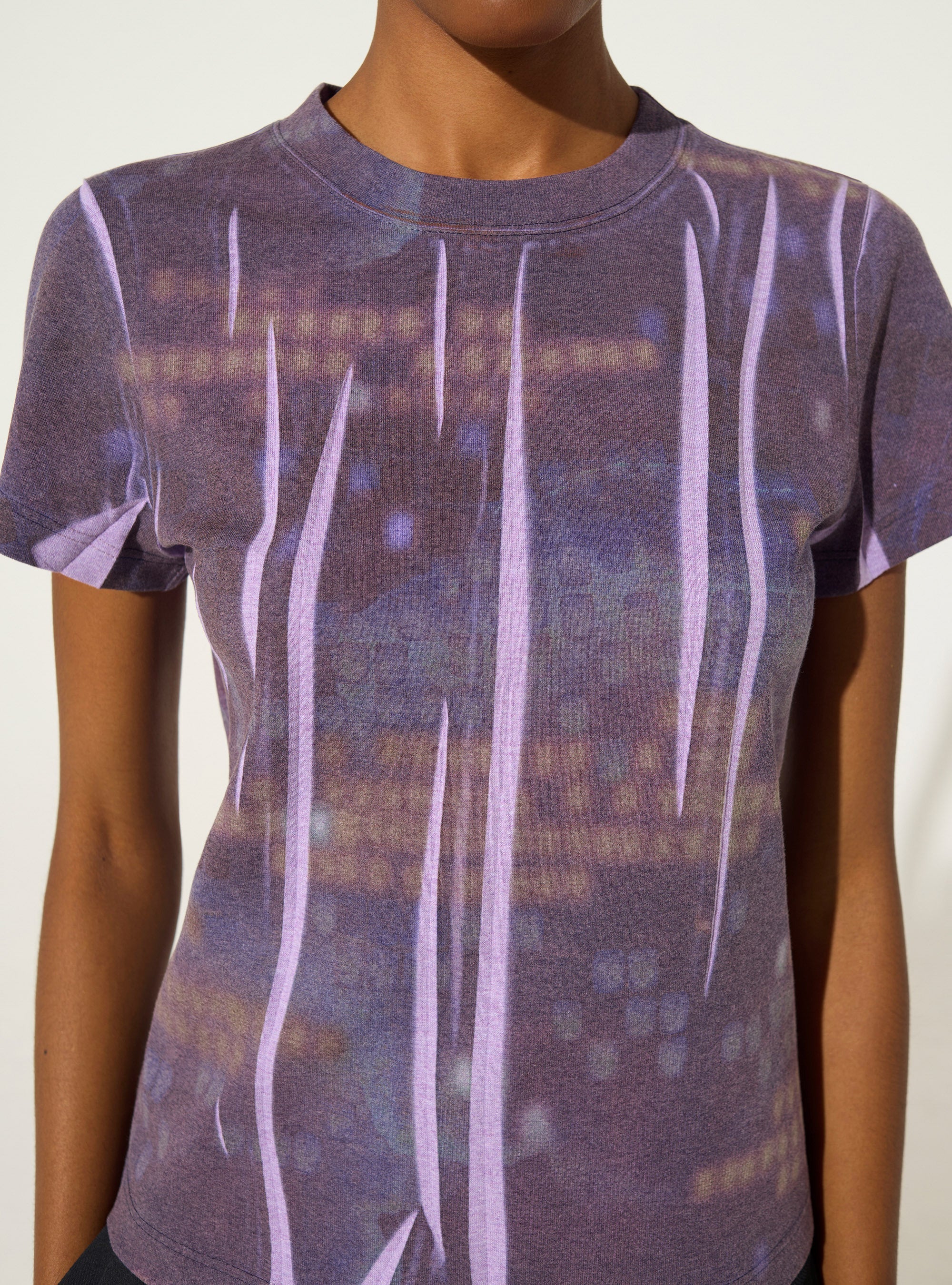 T-shirt imprimé maison violet Cotélac