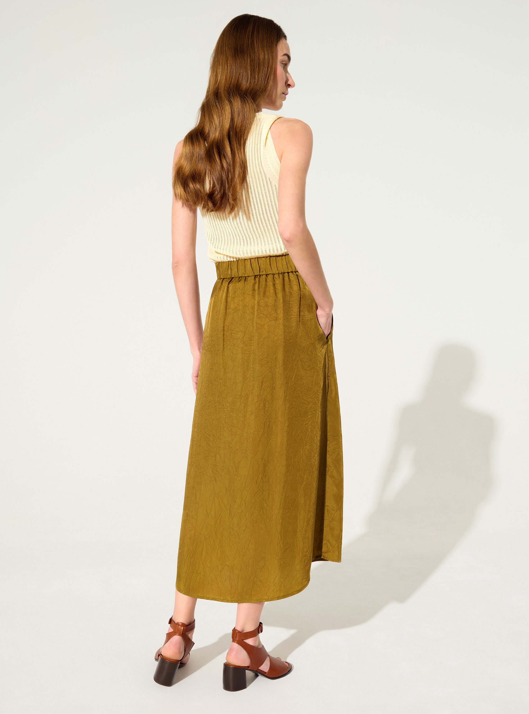 bronze cupro skirt