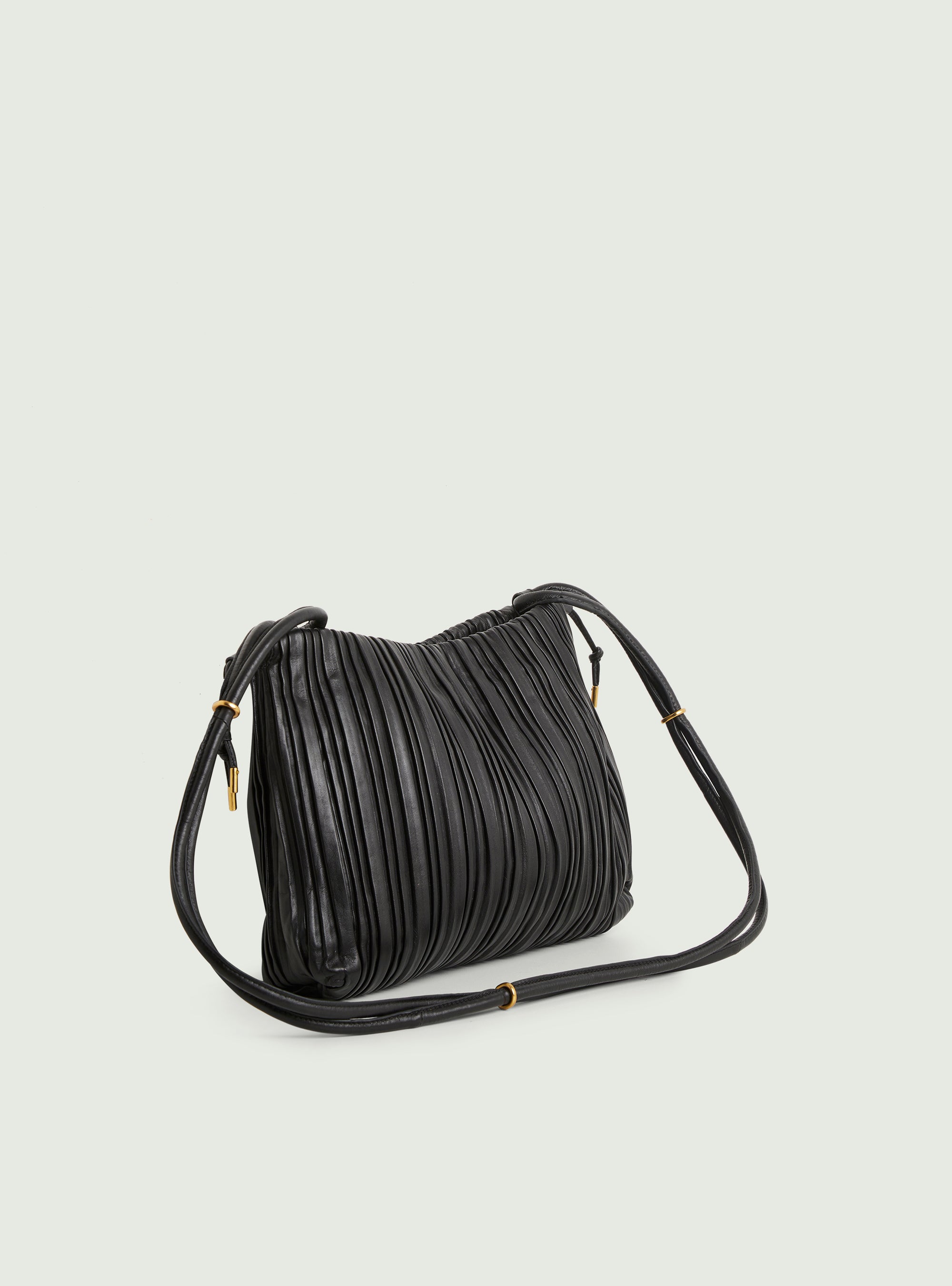 Schwarze Ledertasche