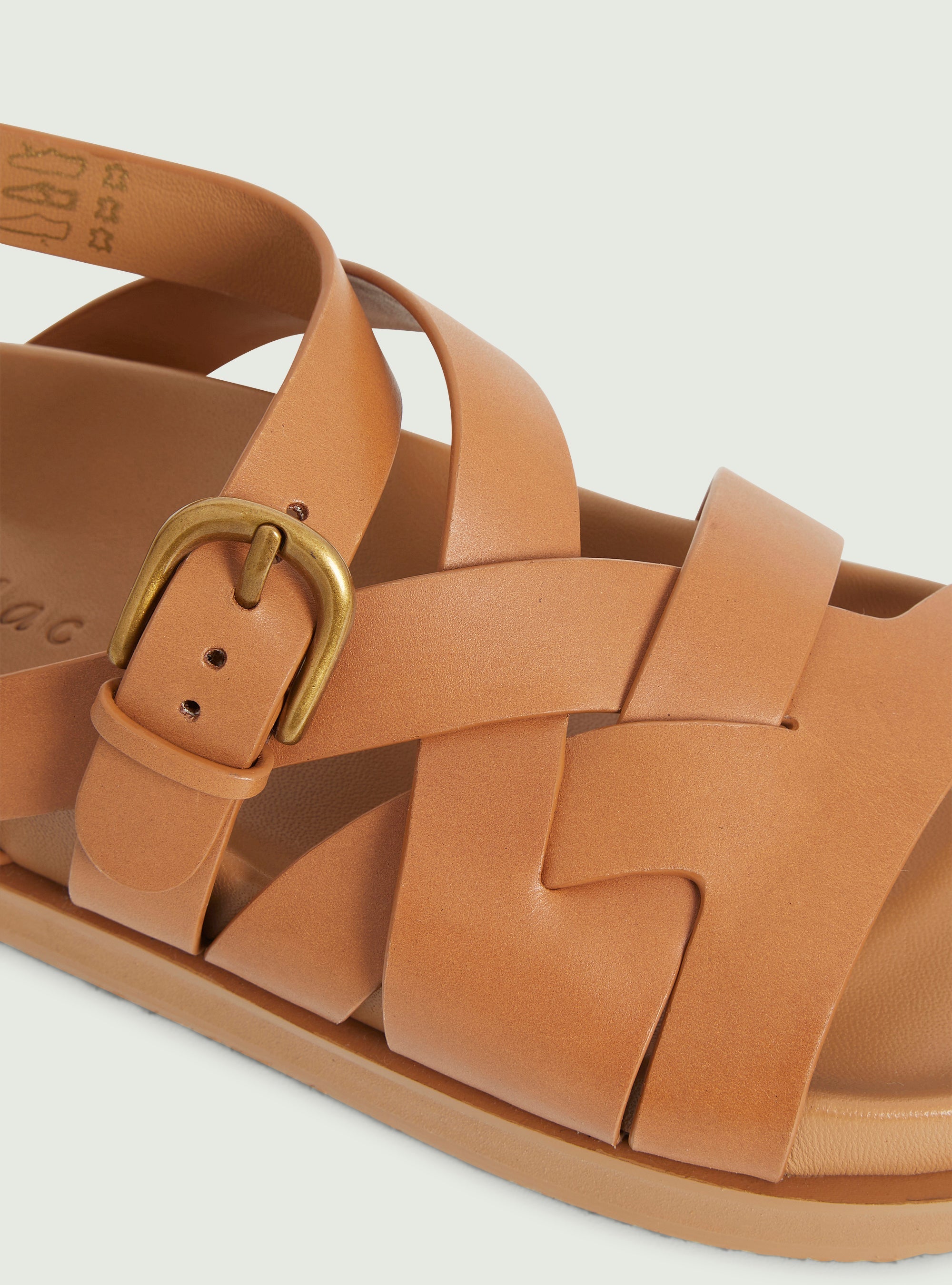 Braune Ledersandalen