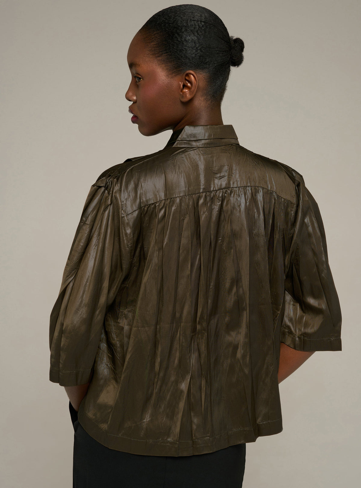 Chemise courte oversize plissée Cotélac