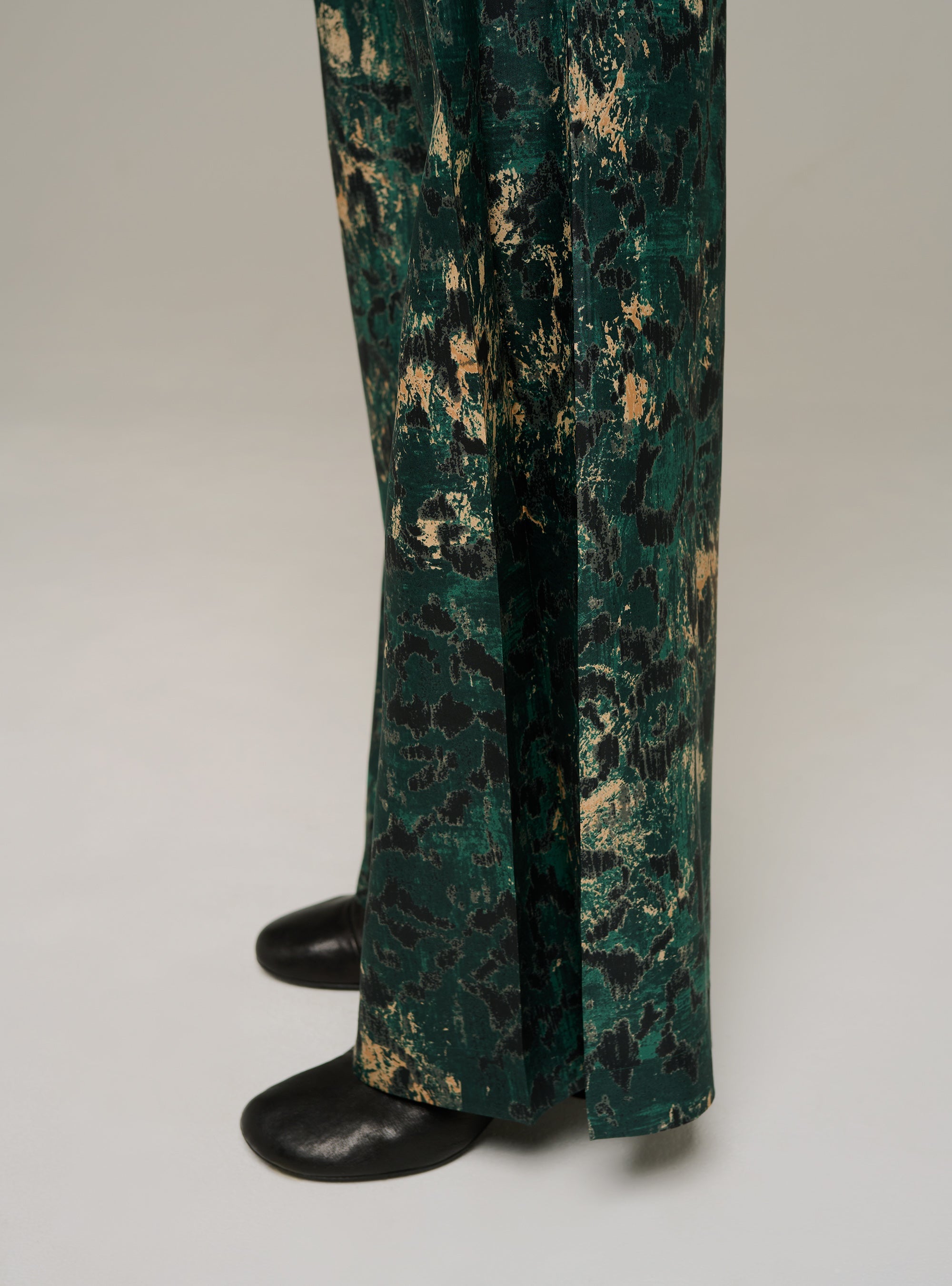 Pantalon large imprimée plissée Cotélac