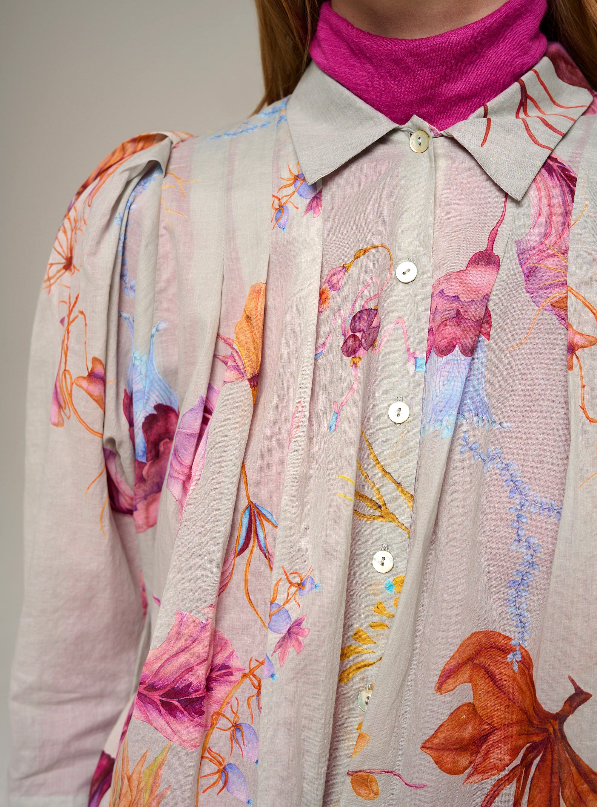 Cotélac chemise oversize manches 3/4 imprimée