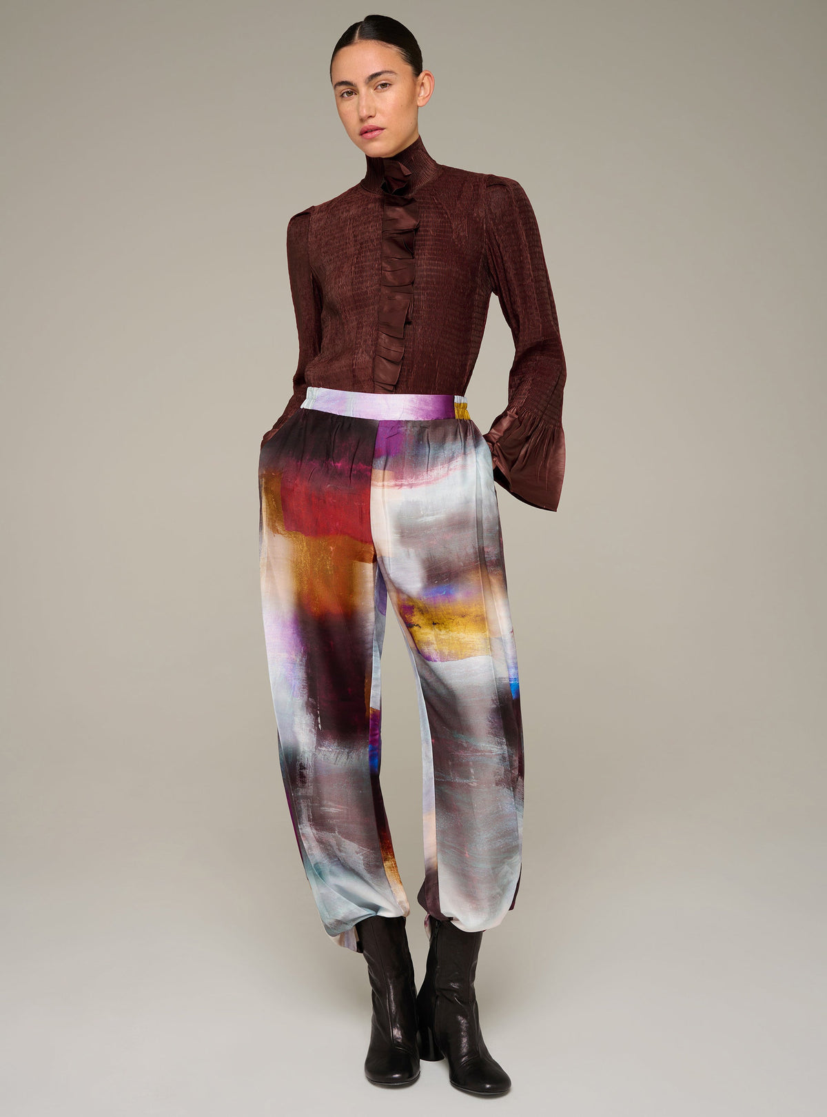 Pantalon barrel imprimé Cotélac