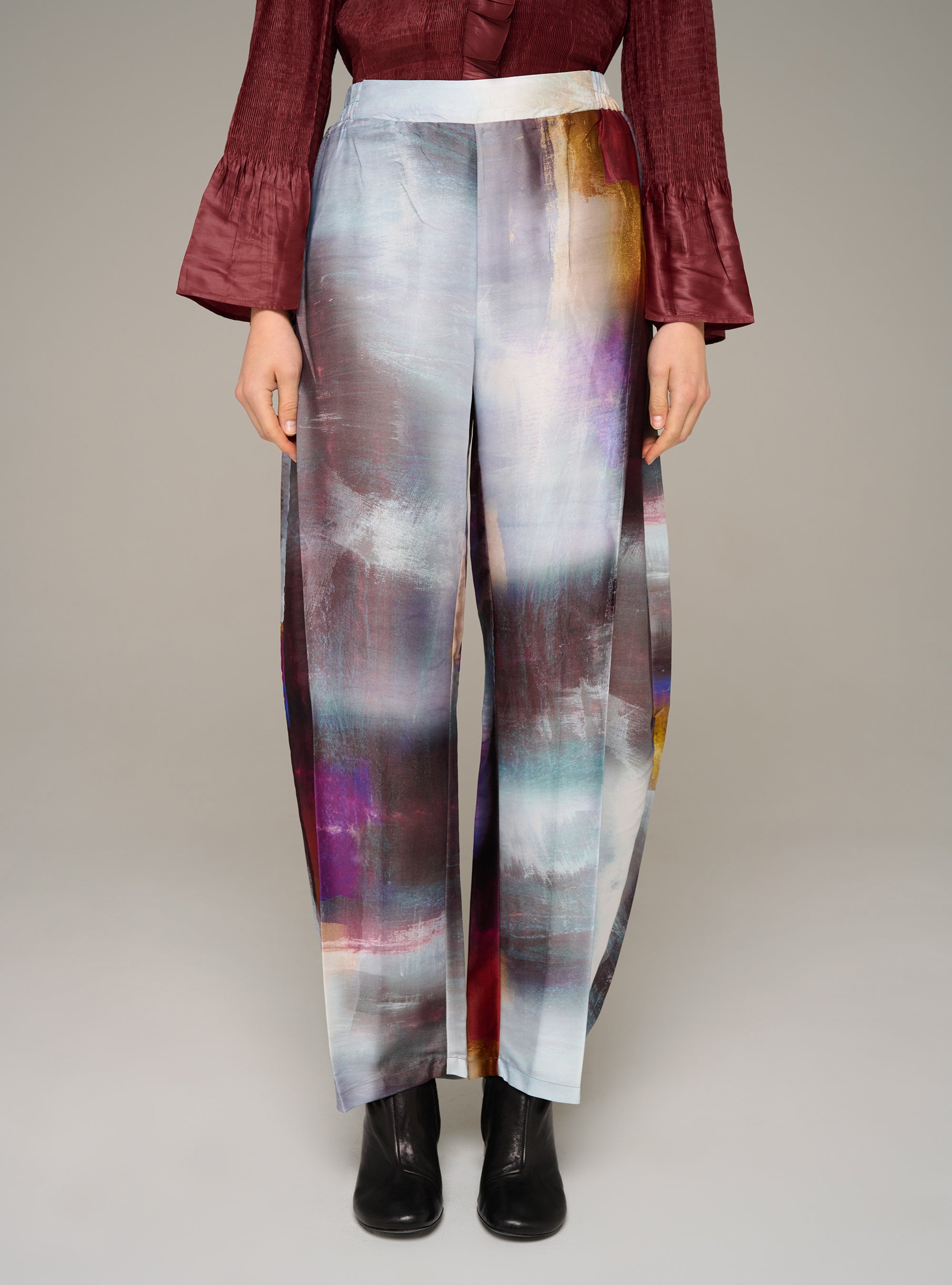 Cotélac pantalon barrel imprimé