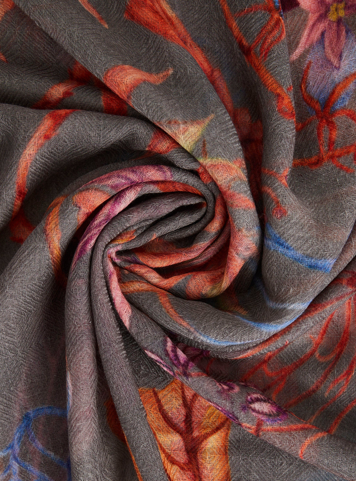 Foulard grand format en laine imprimé Cotélac