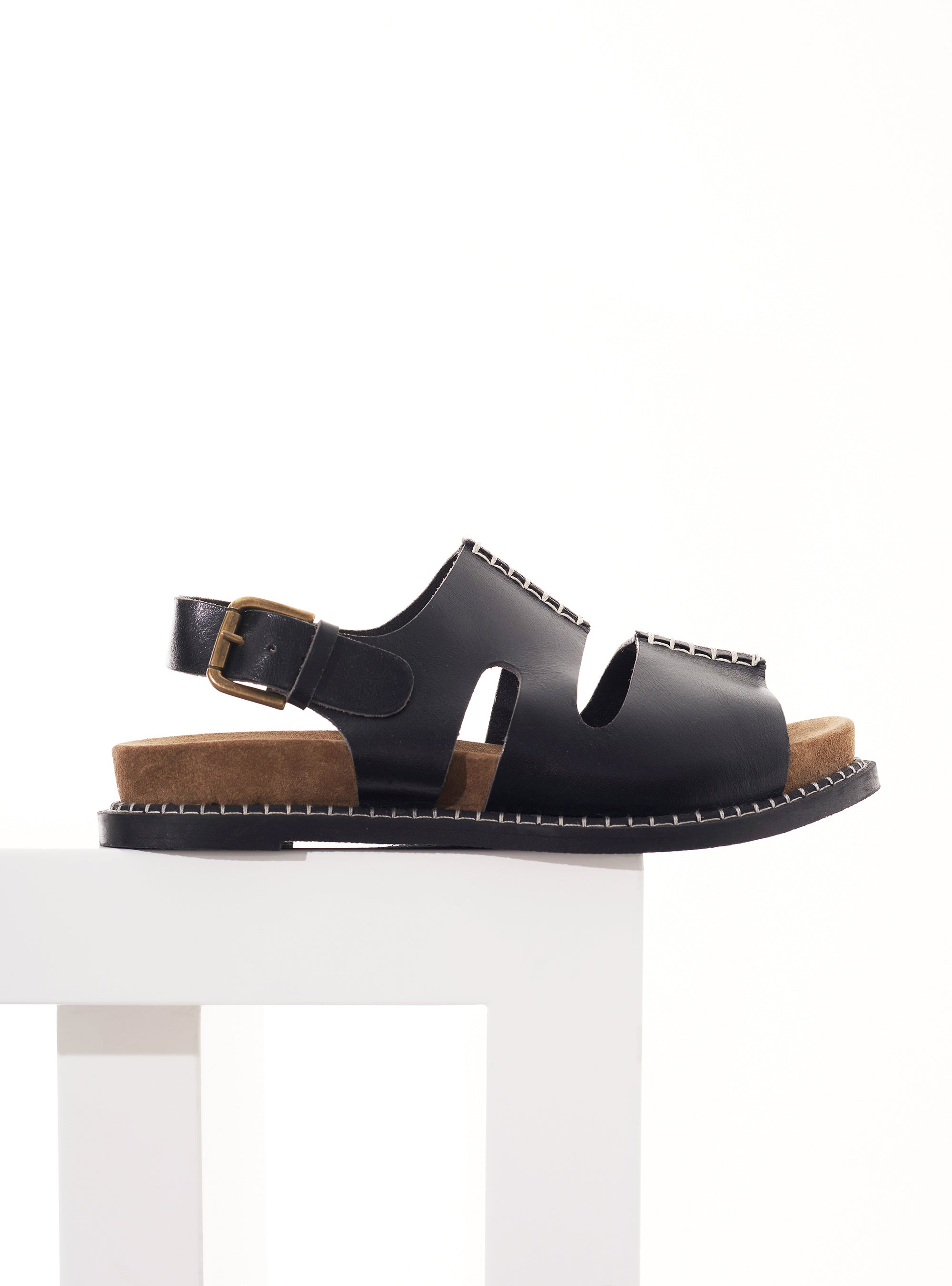 Flache Ledersandalen