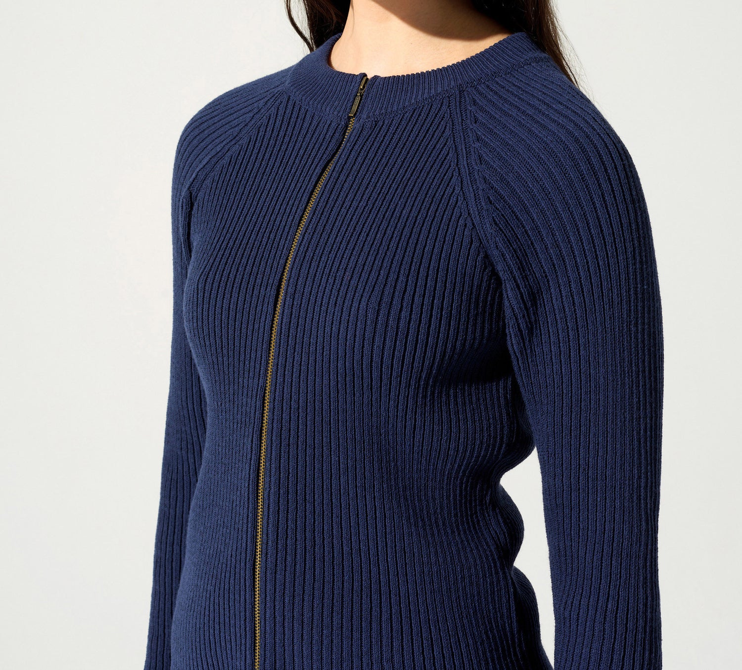 Strickjacke mit Reißverschluss