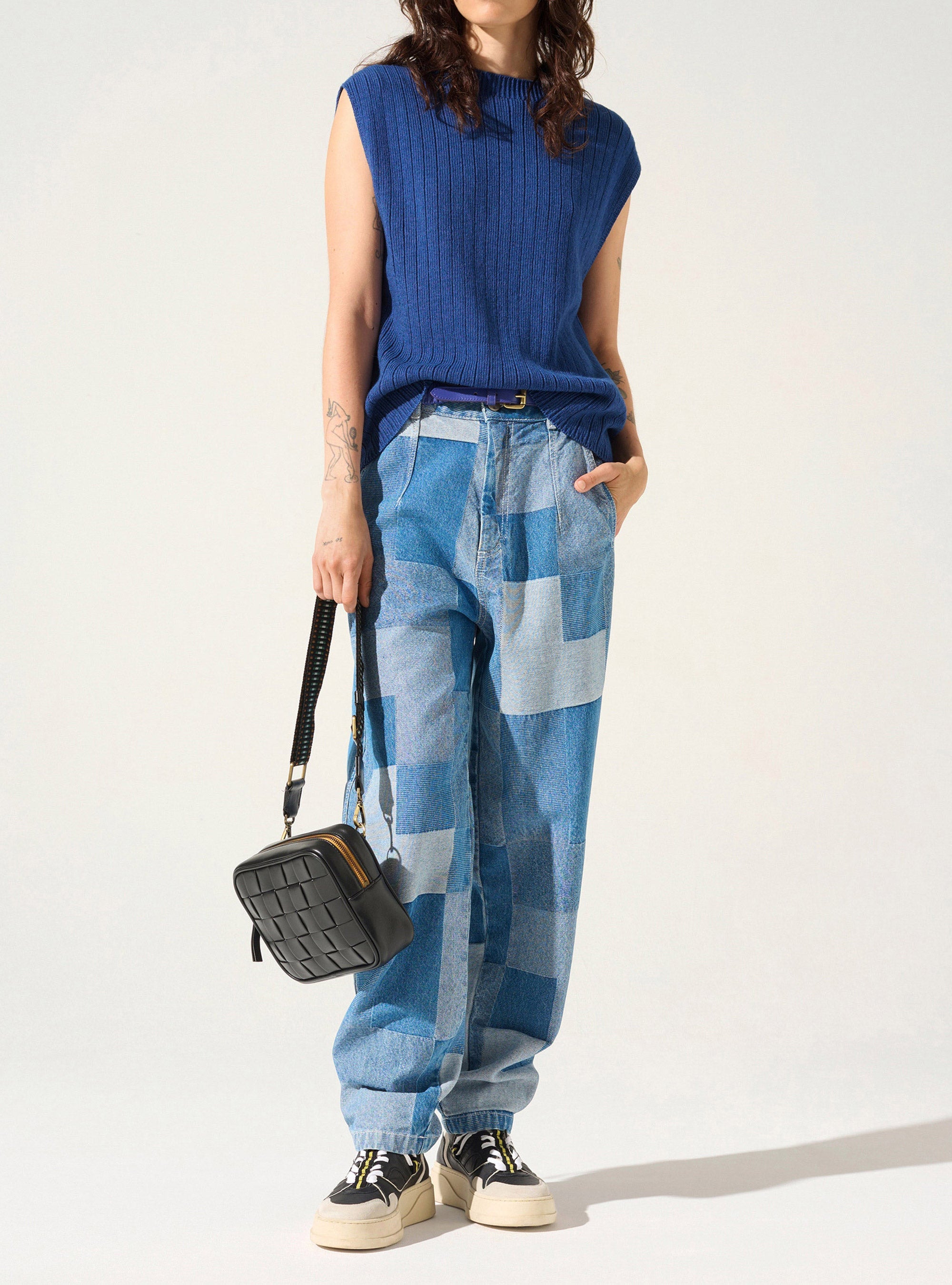 Ärmelloser Pullover