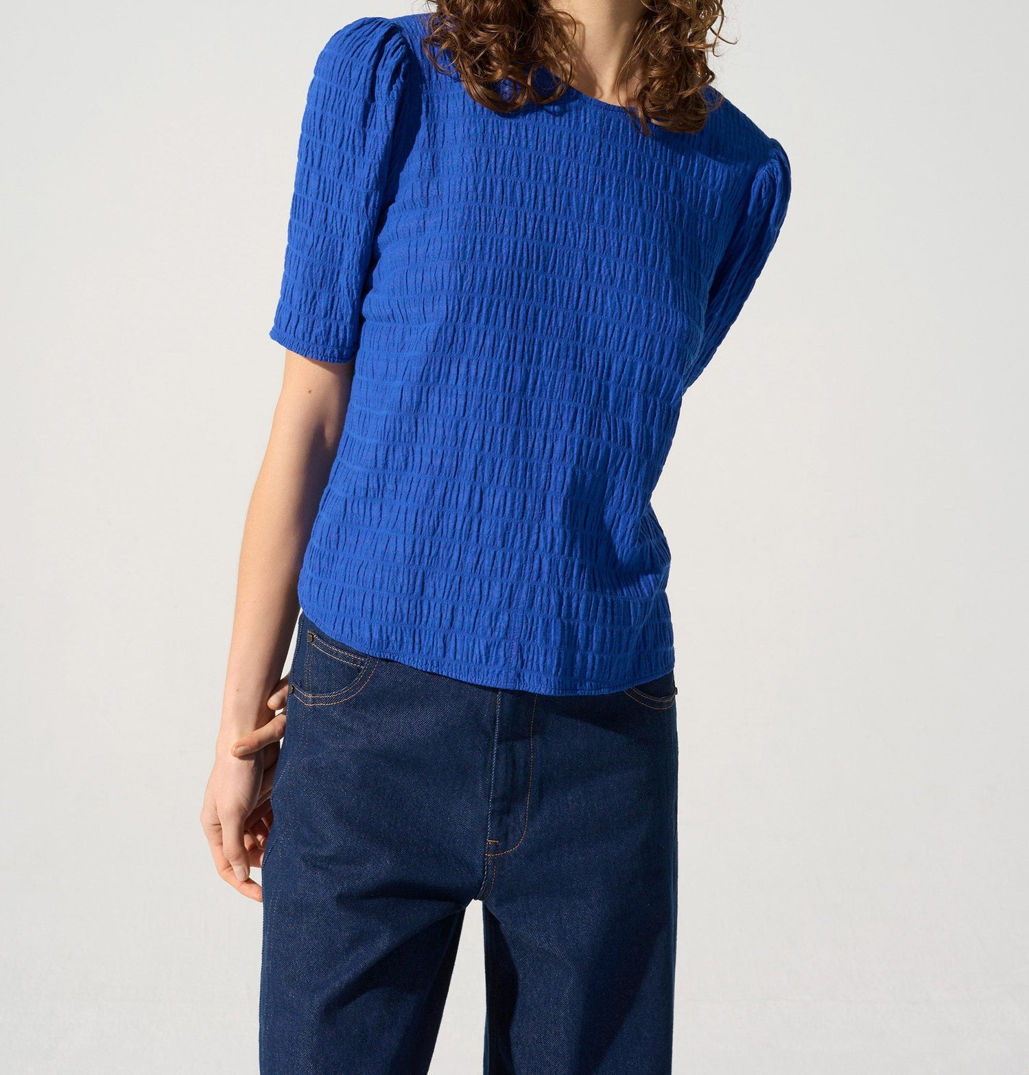 Blouse manches 3/4 acoté 