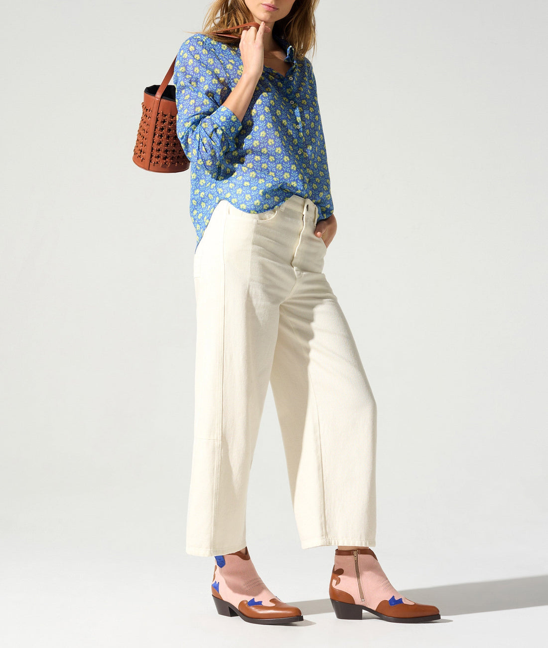 Chemise droite imprimée acoté 