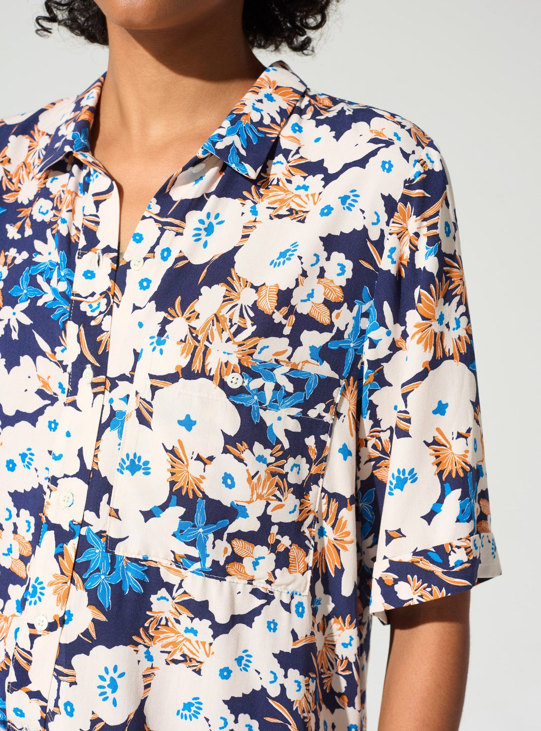 Chemise droite imprimée acoté 