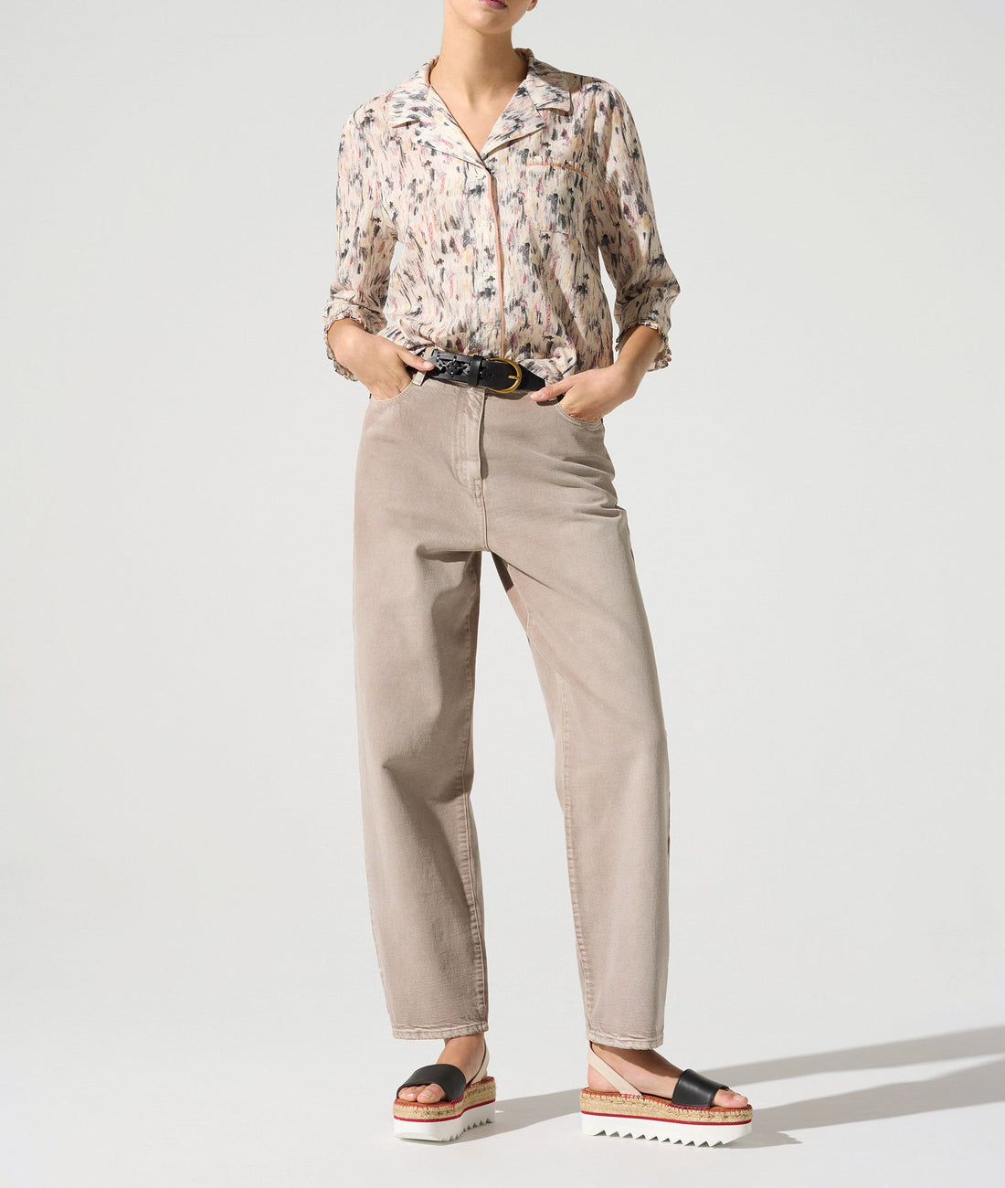 Chemise manches 3/4 acoté 