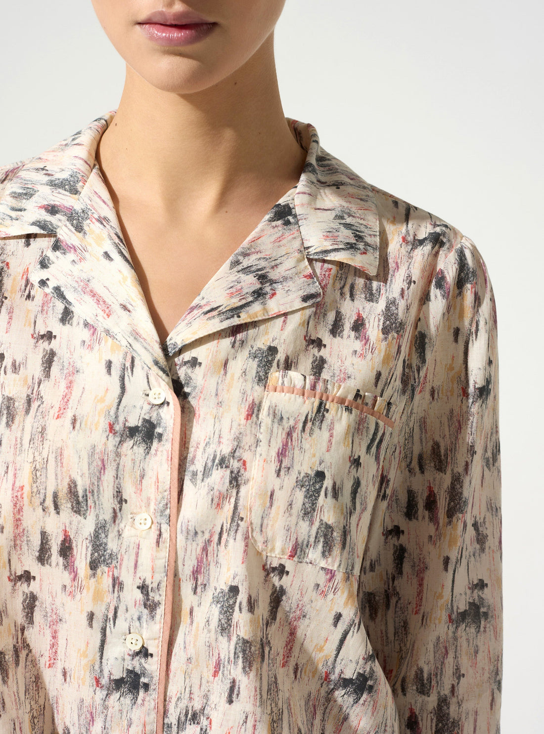 Chemise manches 3/4 acoté 