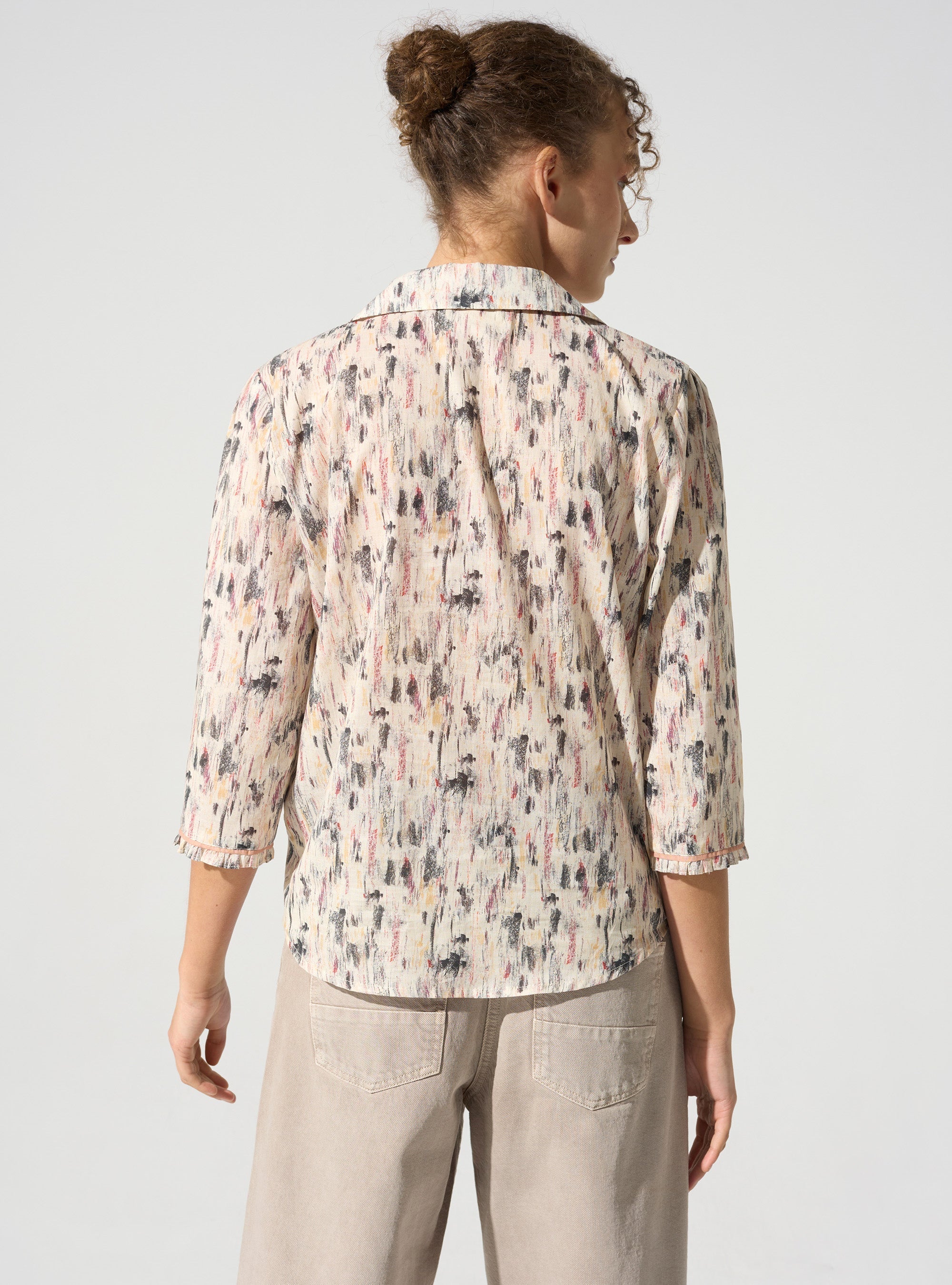Chemise manches 3/4 acoté 