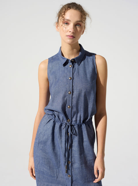 Robe courte sans manches
