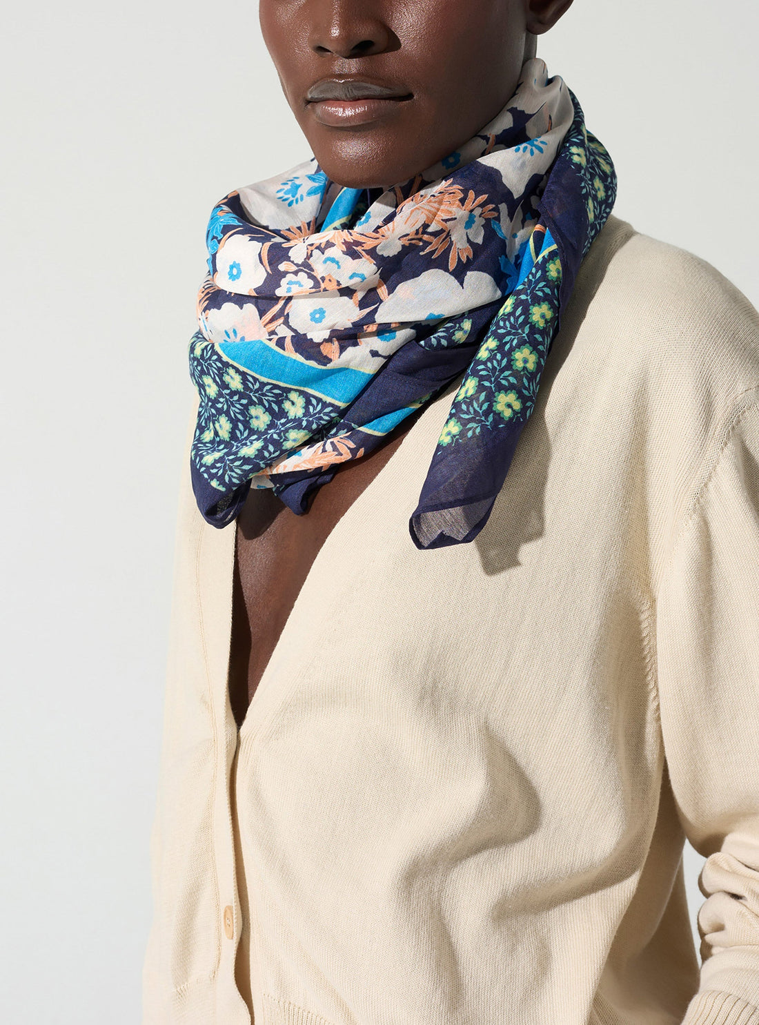 Foulard Imprimé encre acoté 
