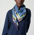Blue printed scarf