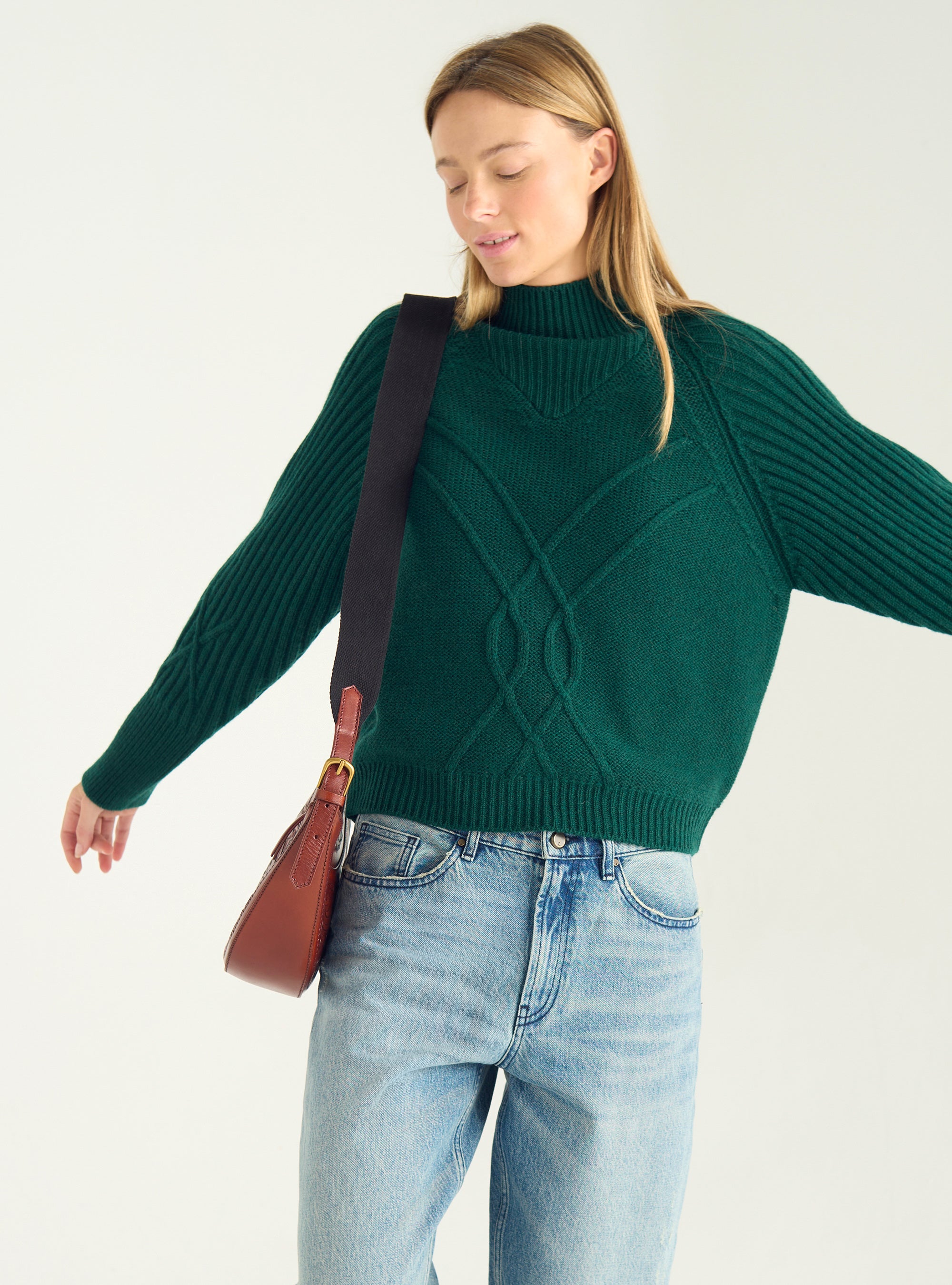 Pull torsadé en laine italienne
