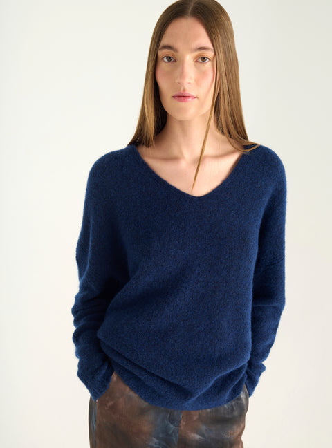 Pull ample en laine naturelle