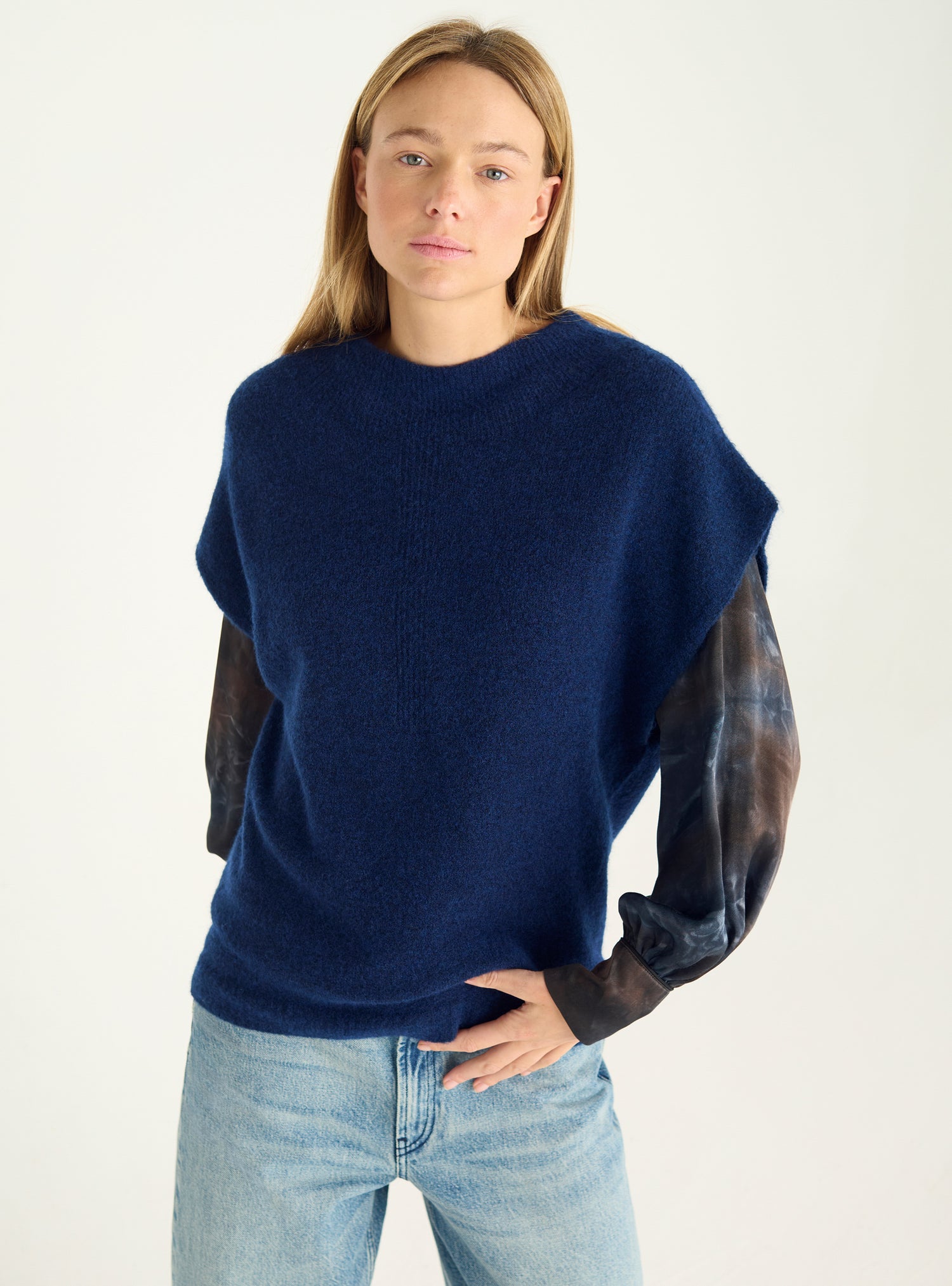 Pull sans manches oversize