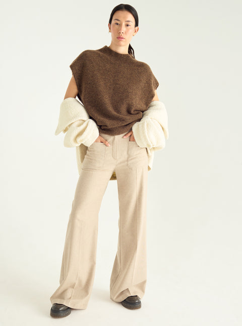 Pull sans manches oversize