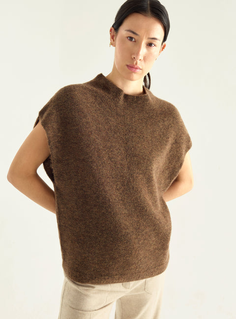 Pull sans manches oversize