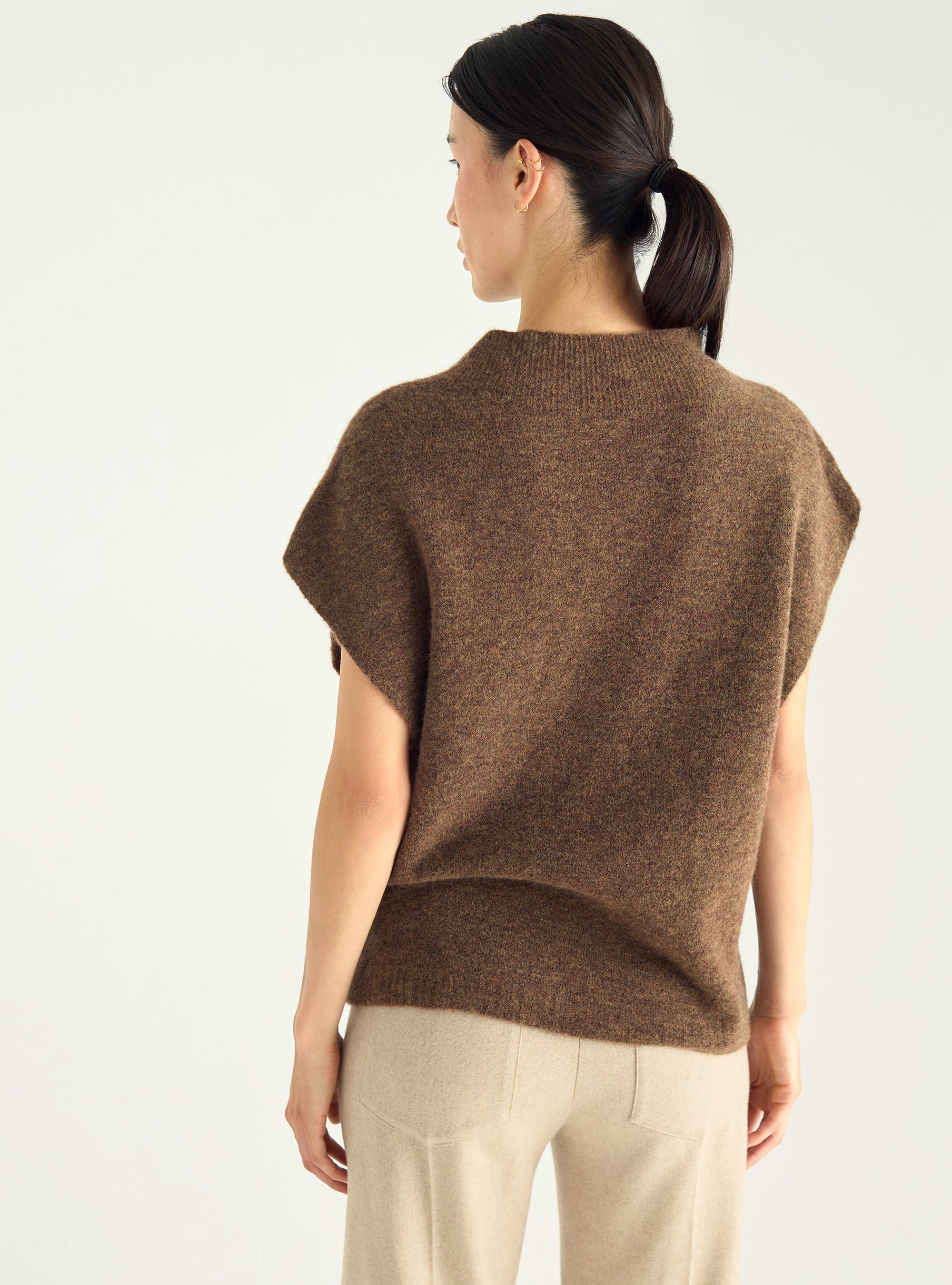 Pull sans manches oversize