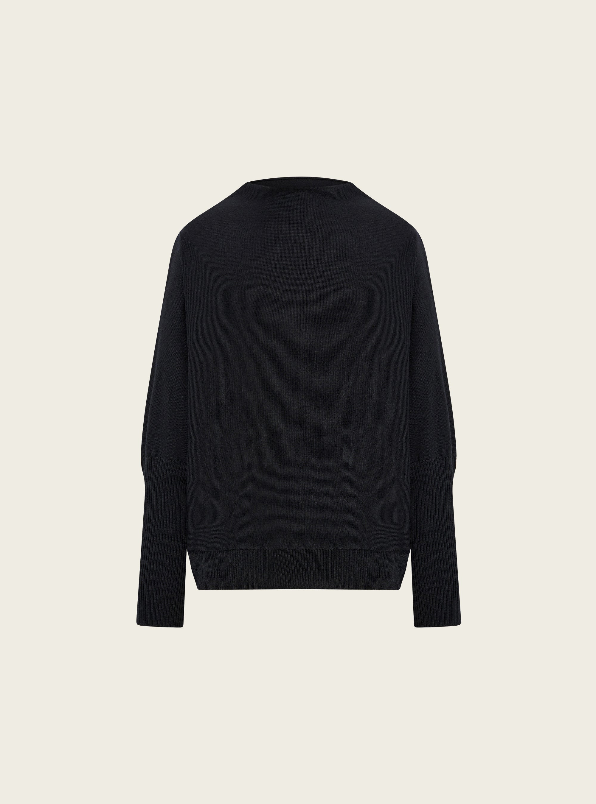 Pull oversize à col drapé acoté 