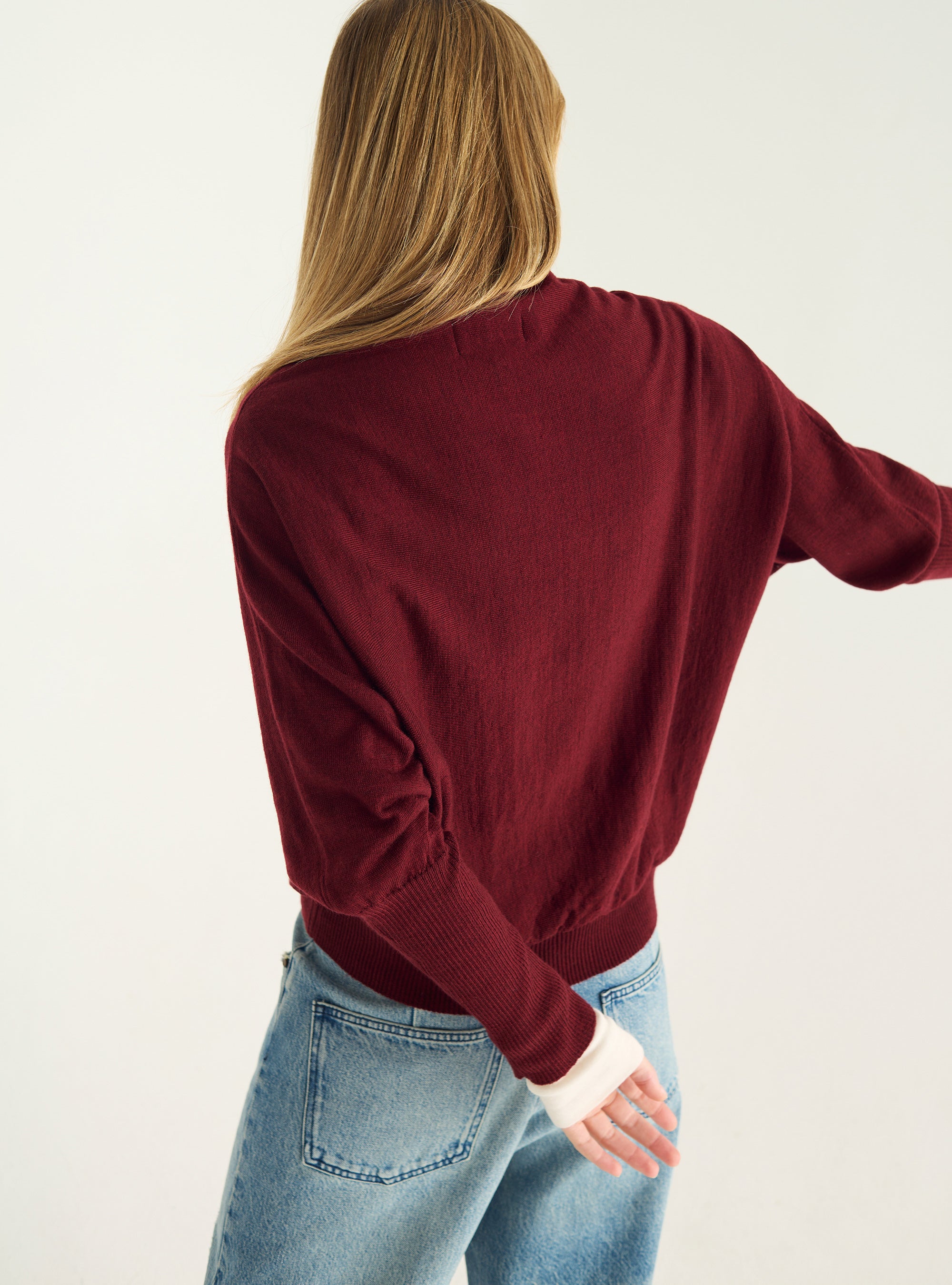 Pull oversize à col drapé