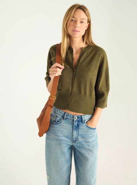 Cardigan T-shirt à manches courtes