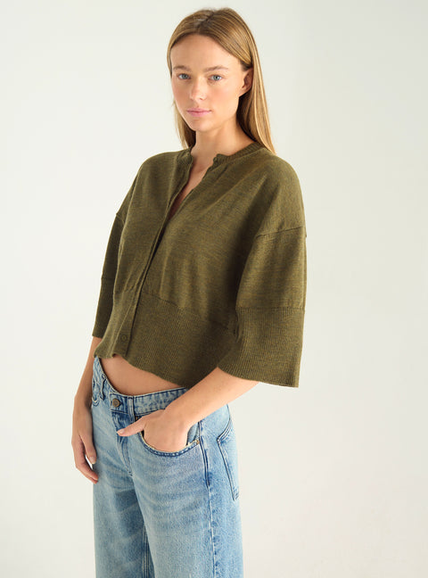 Cardigan T-shirt à manches courtes