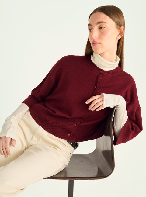 Cardigan T-shirt à manches courtes