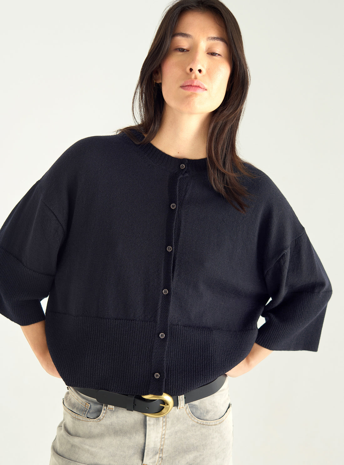 Cardigan T-shirt à manches courtes